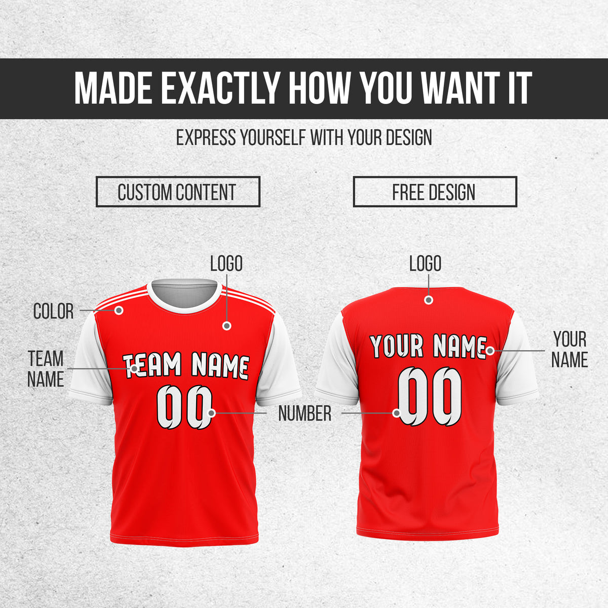 Custom Arsenal Fan Jersey Personalized with Name & Number