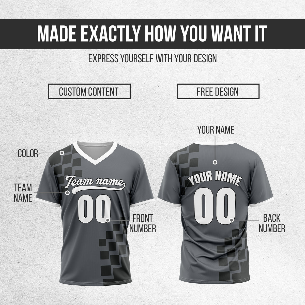 Custom Shadow Pixel Dark Grey Baseball Sports Jersey Personalized Uniform with Name & Number