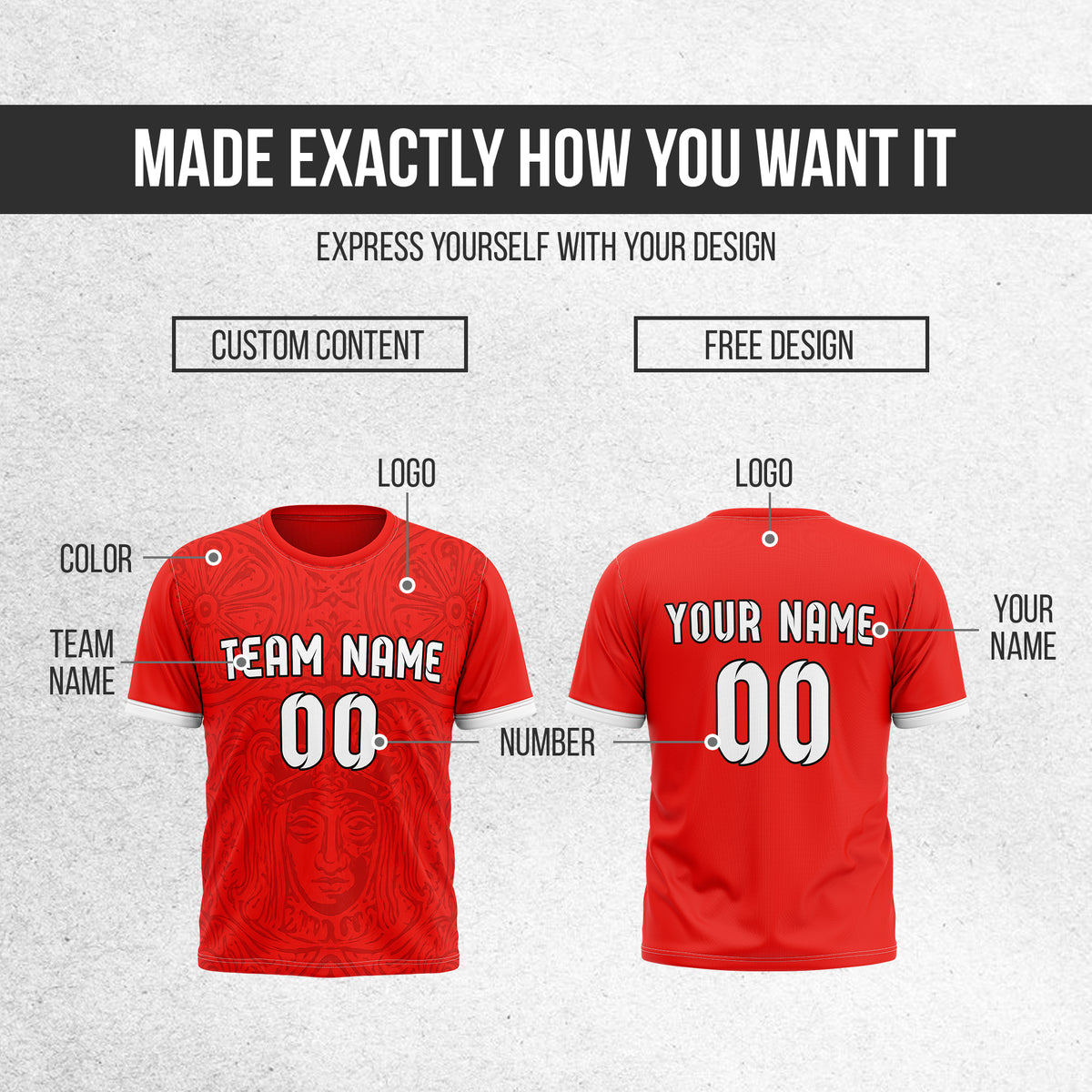 Custom TUNISIA Fan Jersey Personalized with Name & Number