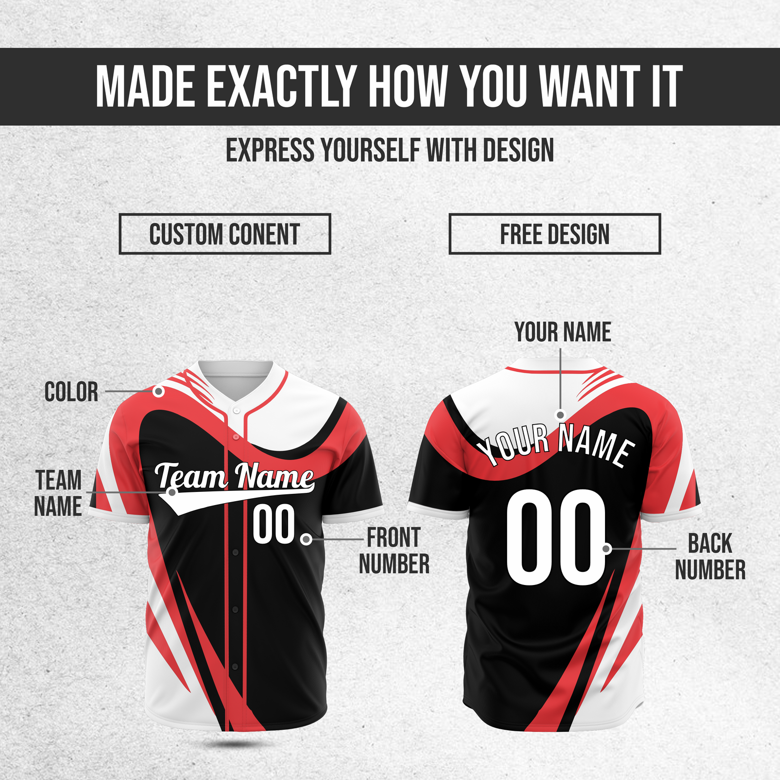 Custom Heritage Flow Baseball Black Sports Jersey Personalized Uniform with Name & Number