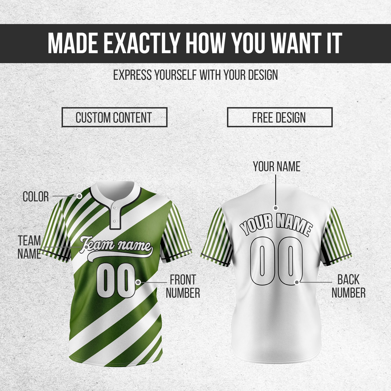 Custom Vibe Split White Baseball Sports Jersey Personalized Uniform with Name & Number
