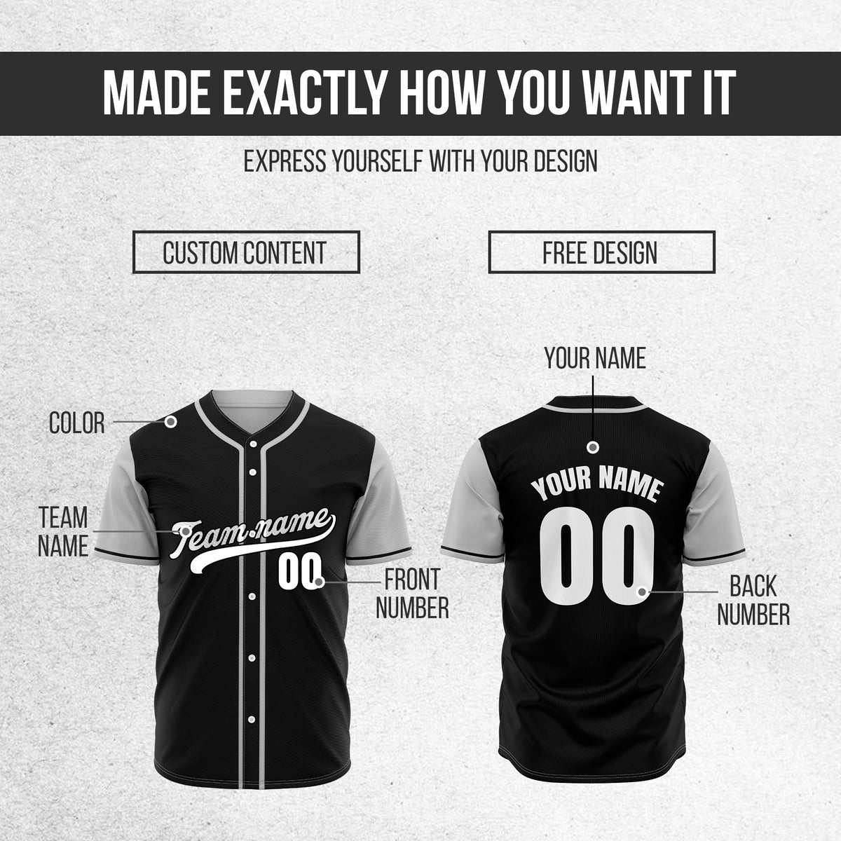 Custom Crimson Black Raglan Style Baseball Sports Jersey Personalized Uniform with Name & Number