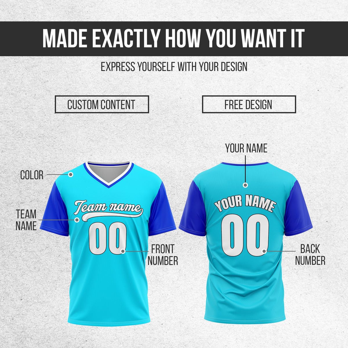 Custom Victory Line Aqua Pullover Baseball Sports Jersey Personalized Uniform with Name & Number