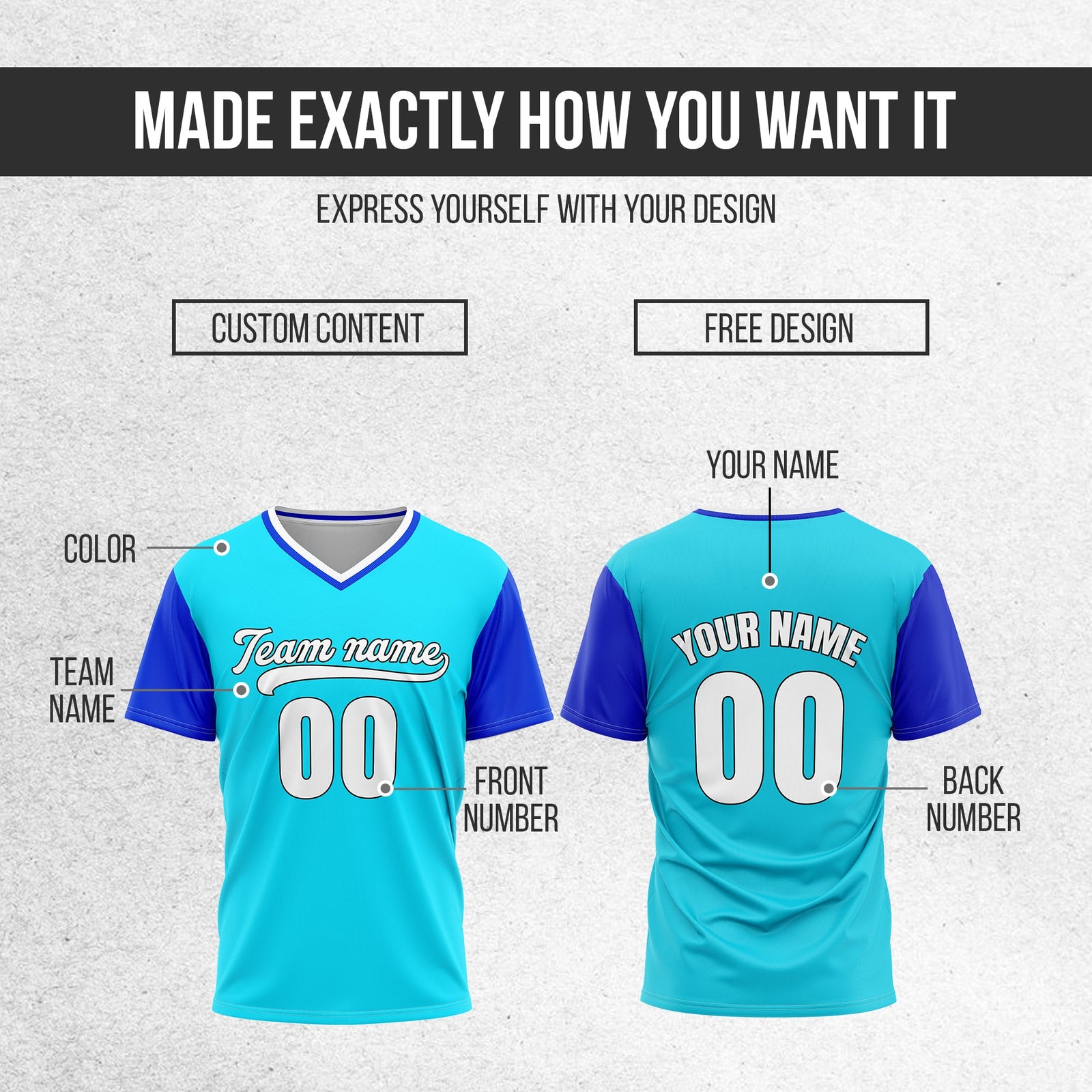 Custom Victory Line Aqua Pullover Baseball Sports Jersey Personalized Uniform with Name & Number