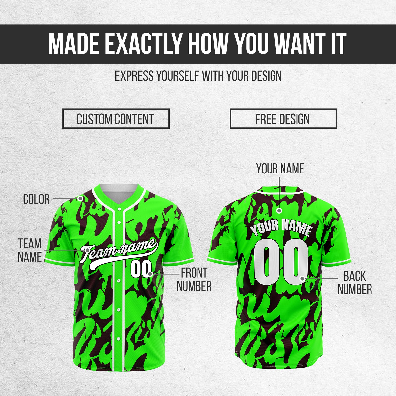 Custom Graffiti Sox Neon Green Baseball Sports Jersey Personalized Uniform with Name & Number