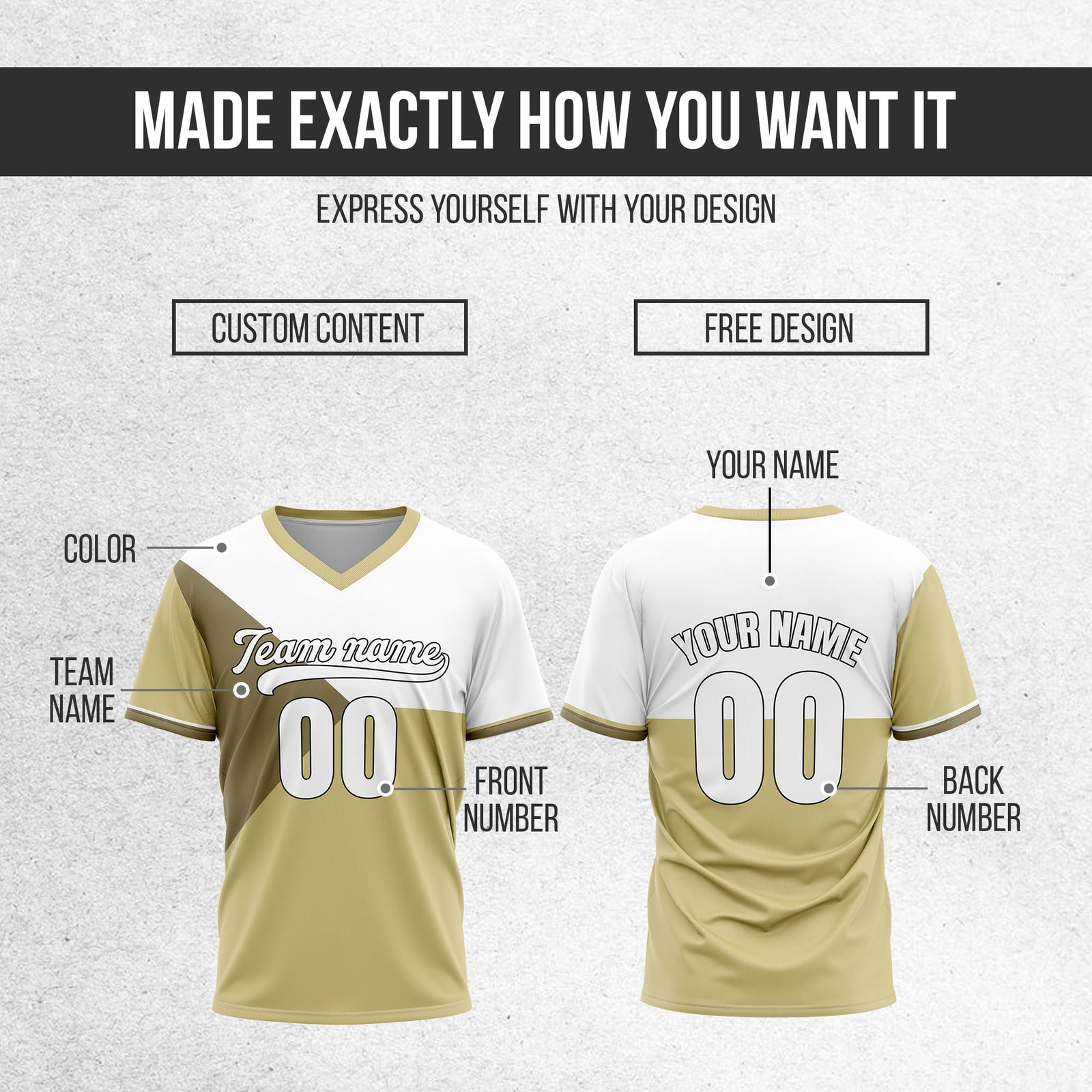 Custom FlexCore Khaki Baseball Sports Jersey Personalized Uniform with Name & Number