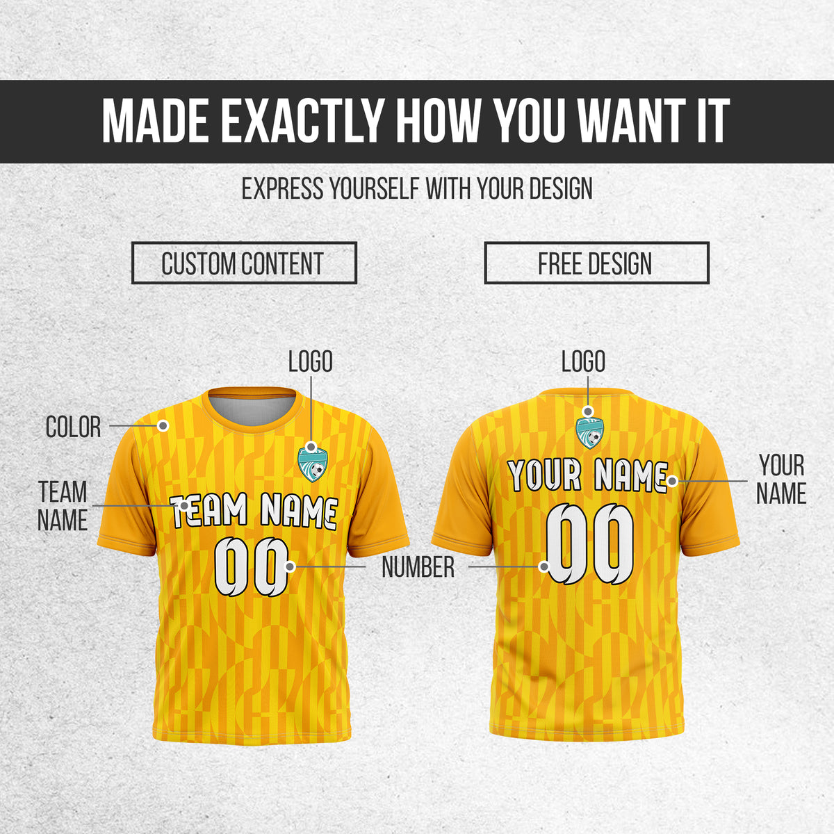 Custom Pulse Grid R-Full Pattern Soccer Orange Sport Tops Jersey