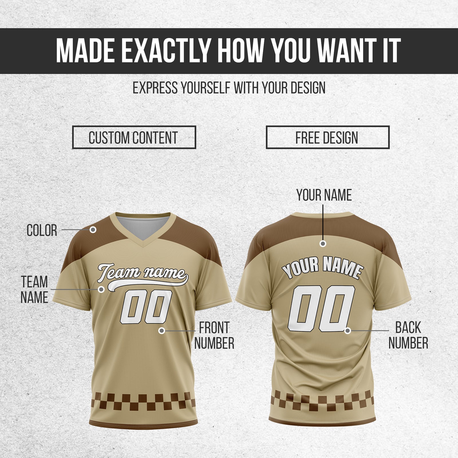 Custom Darkvolt Khaki Pullover Baseball Sports Jersey Personalized Uniform with Name & Number