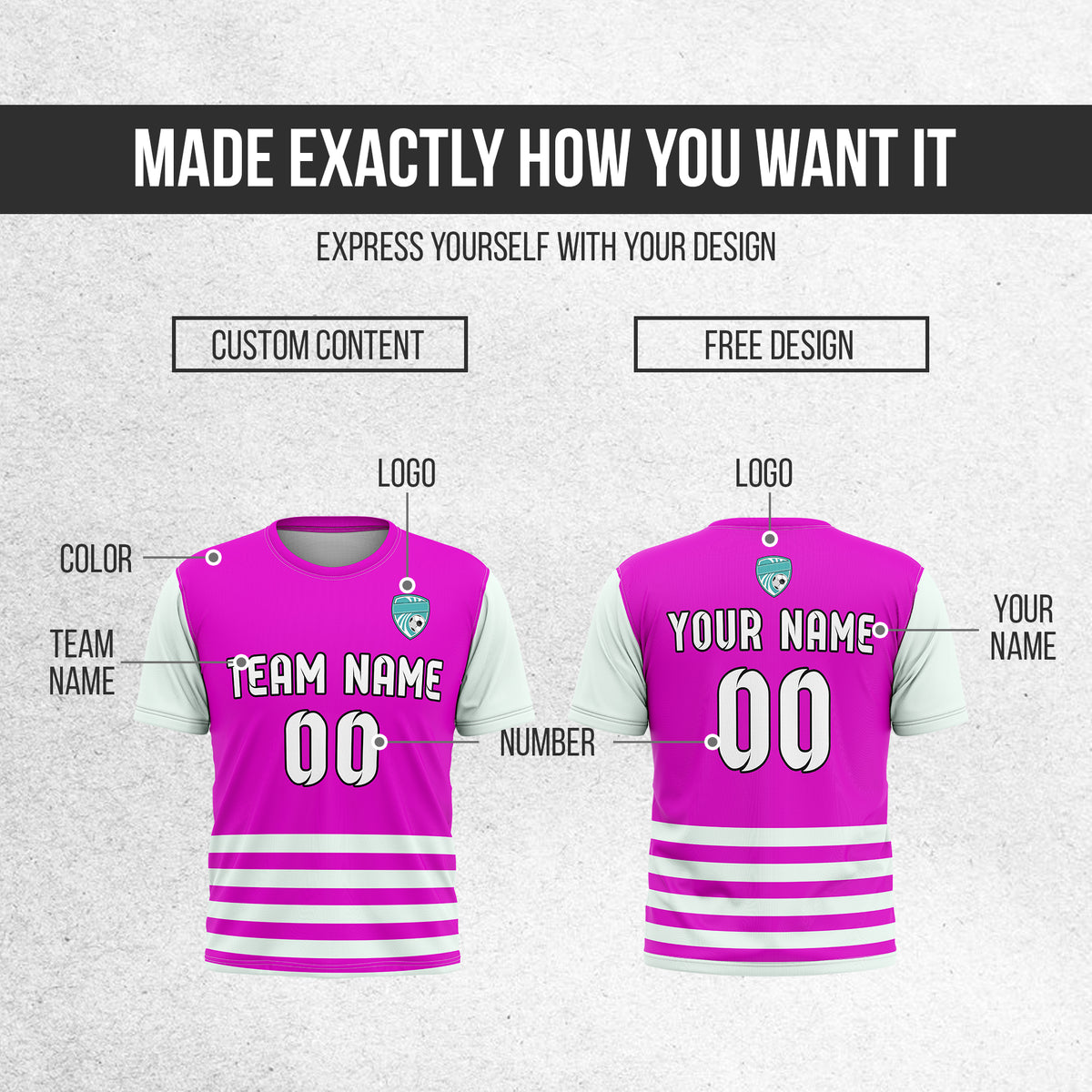 Custom BaseLine Stripe Purple Soccer sport Tops Jersey