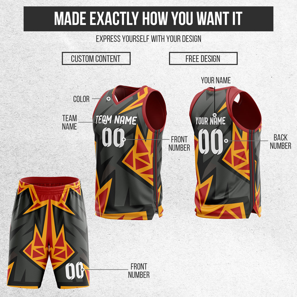 Custom Elite Red Graffiti Pattern Sets Basketball Jersey