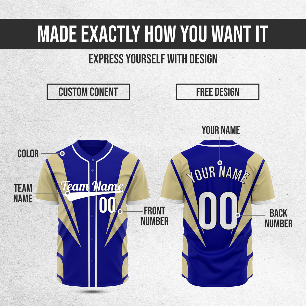Custom Panel Flow Baseball Navy Sports Jersey Personalized Uniform with Name & Number