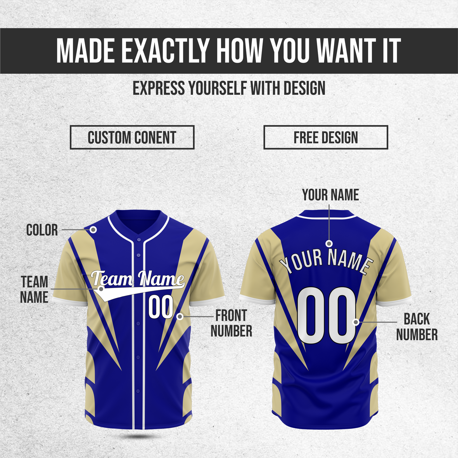 Custom Panel Flow Baseball Navy Sports Jersey Personalized Uniform with Name & Number