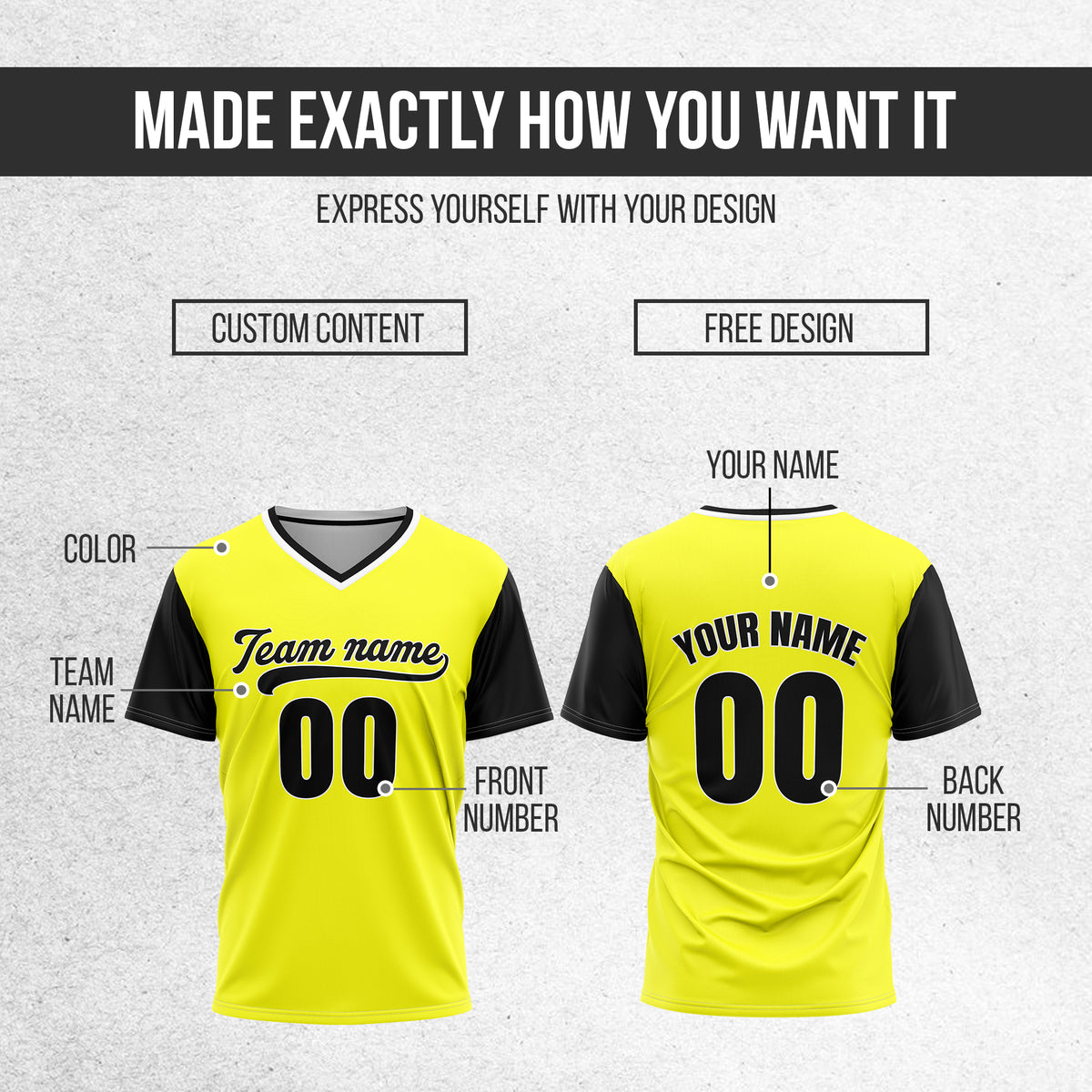 Custom Victory Line Yellow Pullover Baseball Sports Jersey Personalized Uniform with Name & Number