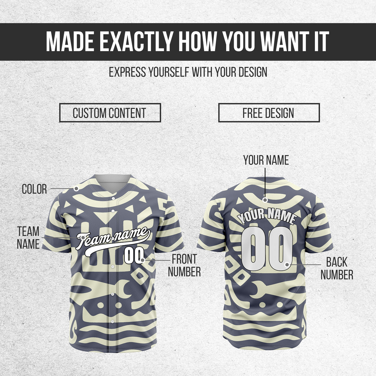 Custom Hawaii Hustle Dark Grey Baseball Sports Jersey Personalized Uniform with Name & Number