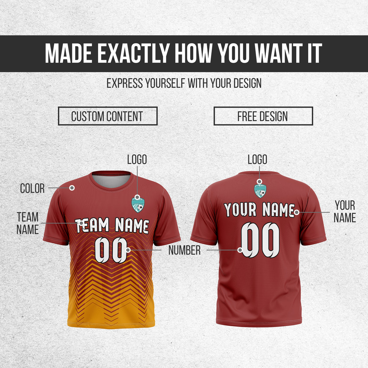 Custom Apex Strike R Side Pattern Red Soccer sport Tops Jersey
