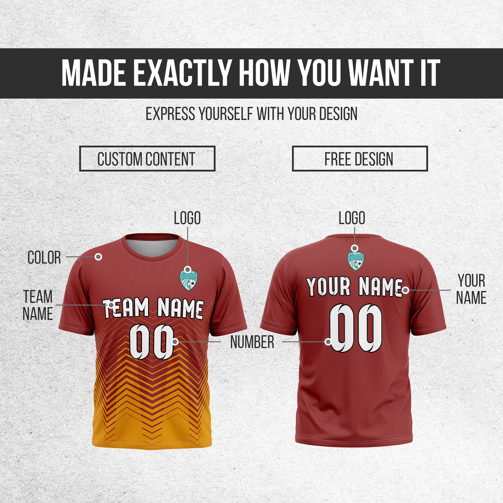 Custom Apex Strike R Side Pattern Red Soccer sport Tops Jersey