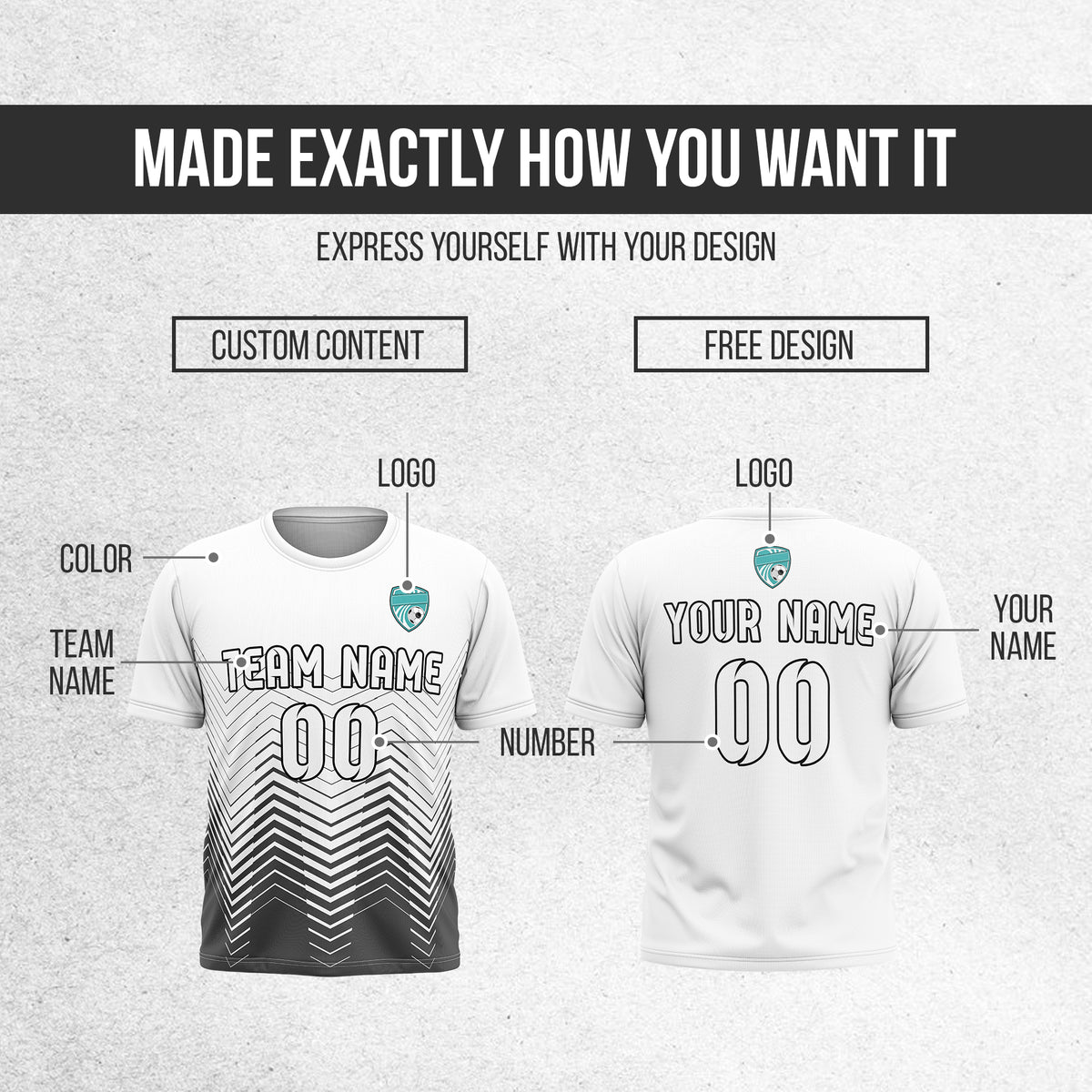 Custom Apex Strike R Side Pattern White Soccer sport Tops Jersey