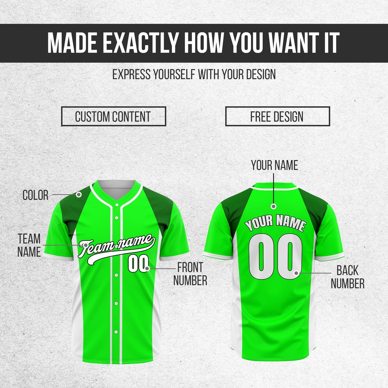 Custom Timeless Stripes Baseball Green Sports Jersey Personalized Uniform with Name & Number