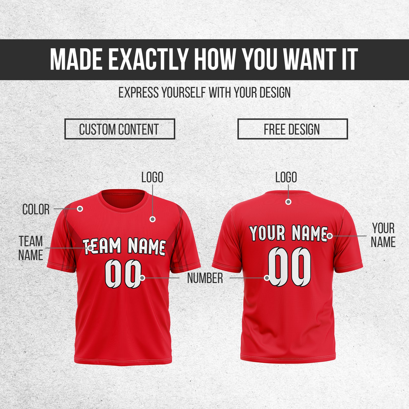 Custom DENMARK Fan Jersey Personalized with Name & Number