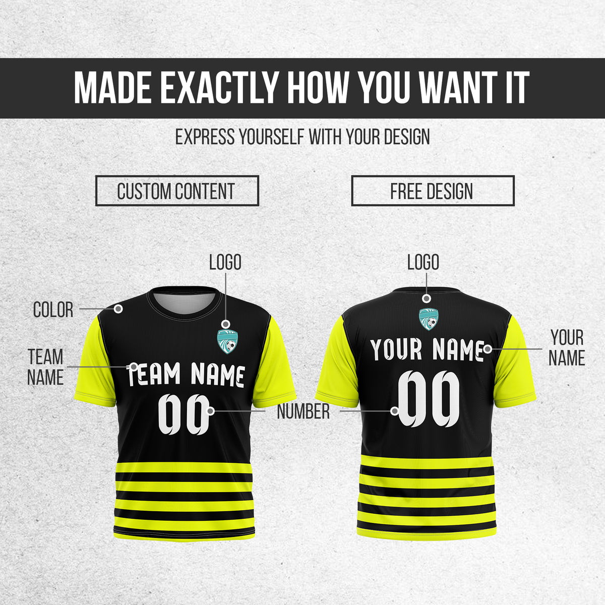 Custom BaseLine Stripe Black Soccer sport Tops Jersey