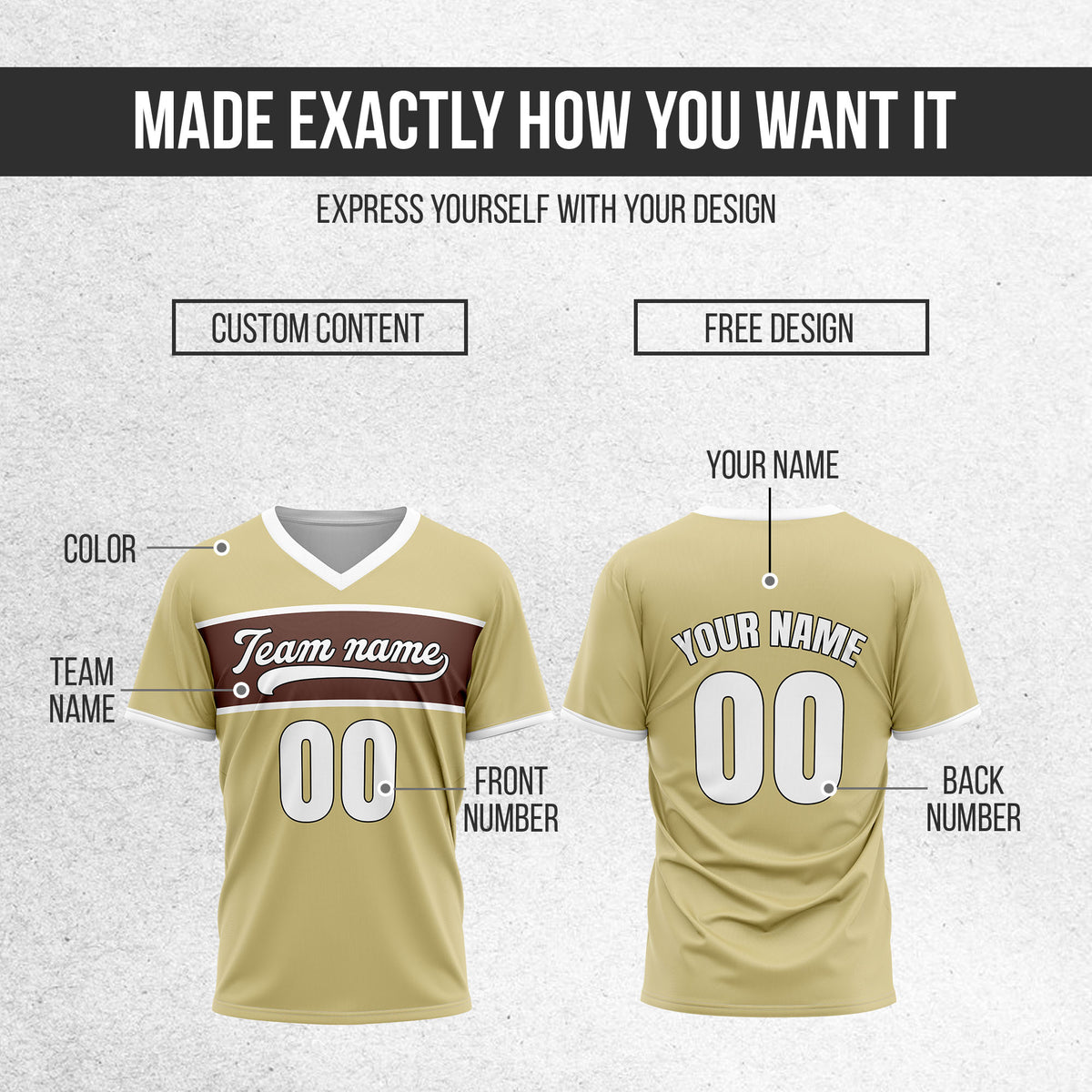 Custom ProEdge Khaki  Baseball Sports Jersey Personalized Uniform with Name & Number