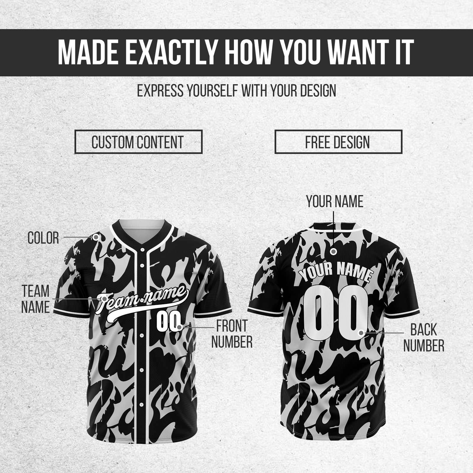 Custom Graffiti Sox Black Baseball Sports Jersey Personalized Uniform with Name & Number