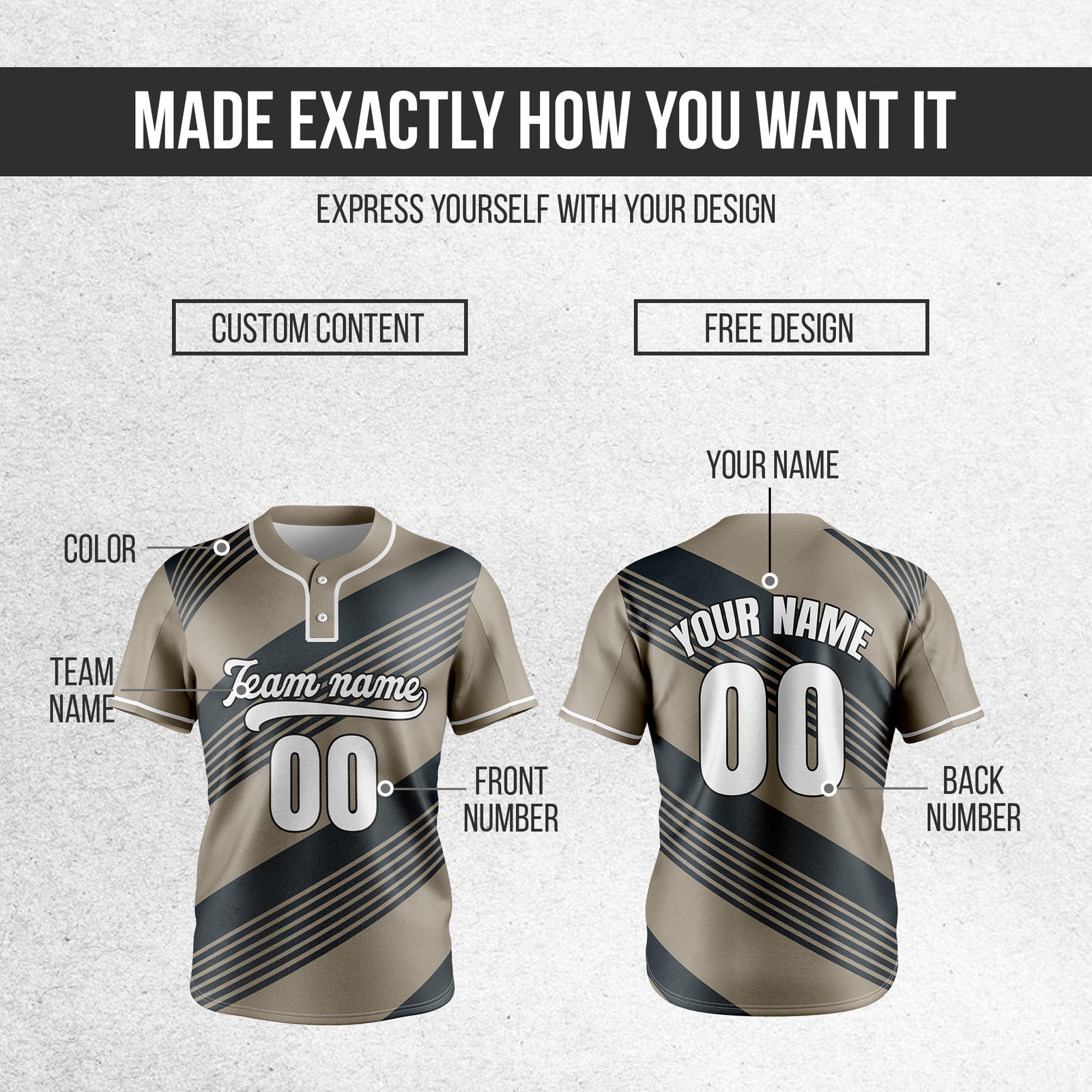 Custom Crossfire Grey Baseball Sports Jersey Personalized Uniform with Name & Number