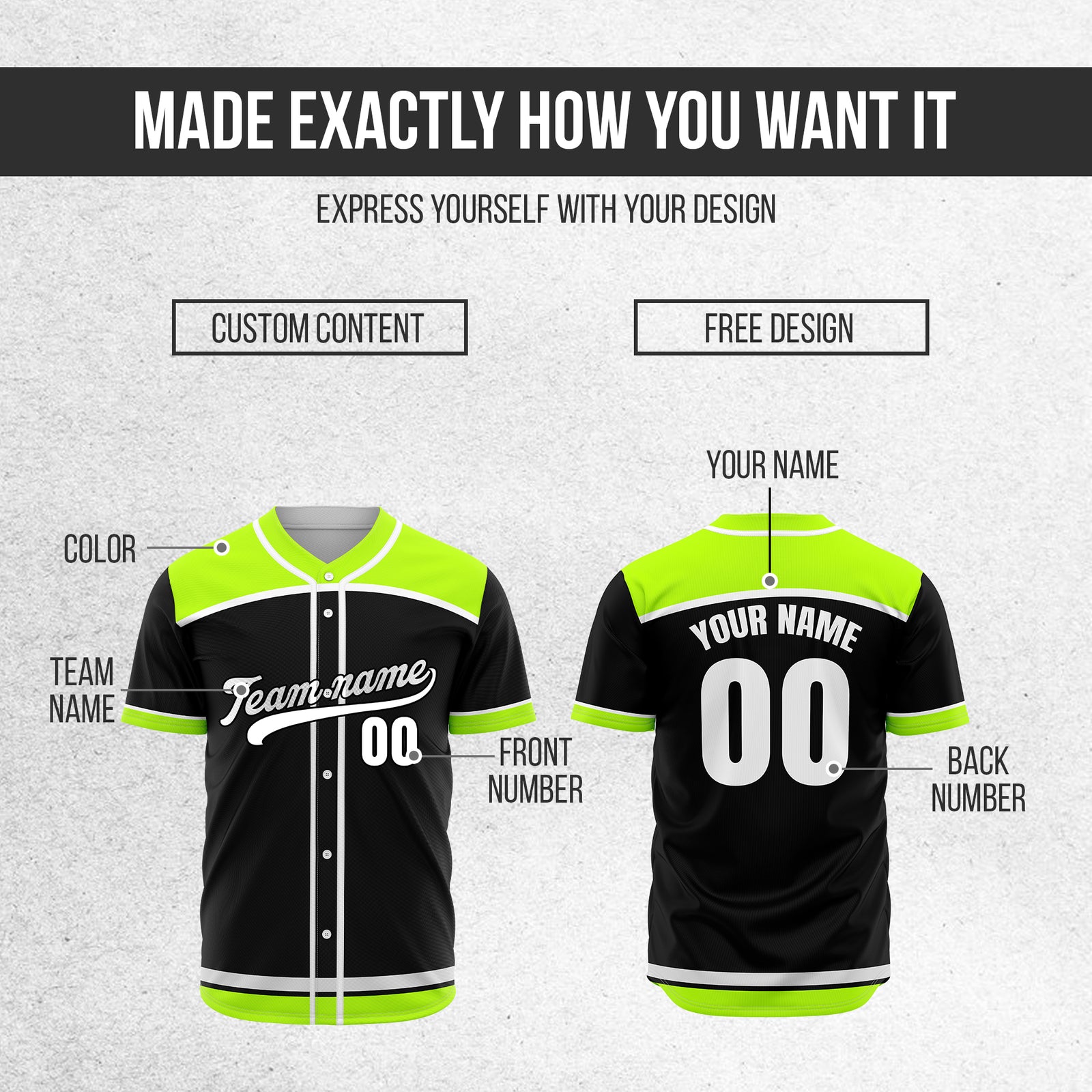 Custom Marquee Classic Baseball Black Sports Jersey Personalized Uniform with Name & Number