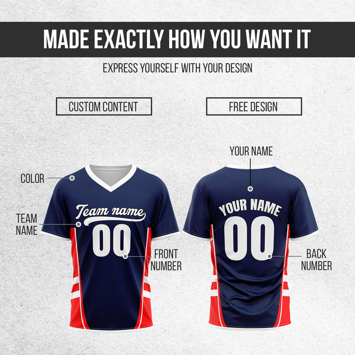 Custom HexaFade Navy Pullover Baseball Sports Jersey Personalized Uniform with Name & Number