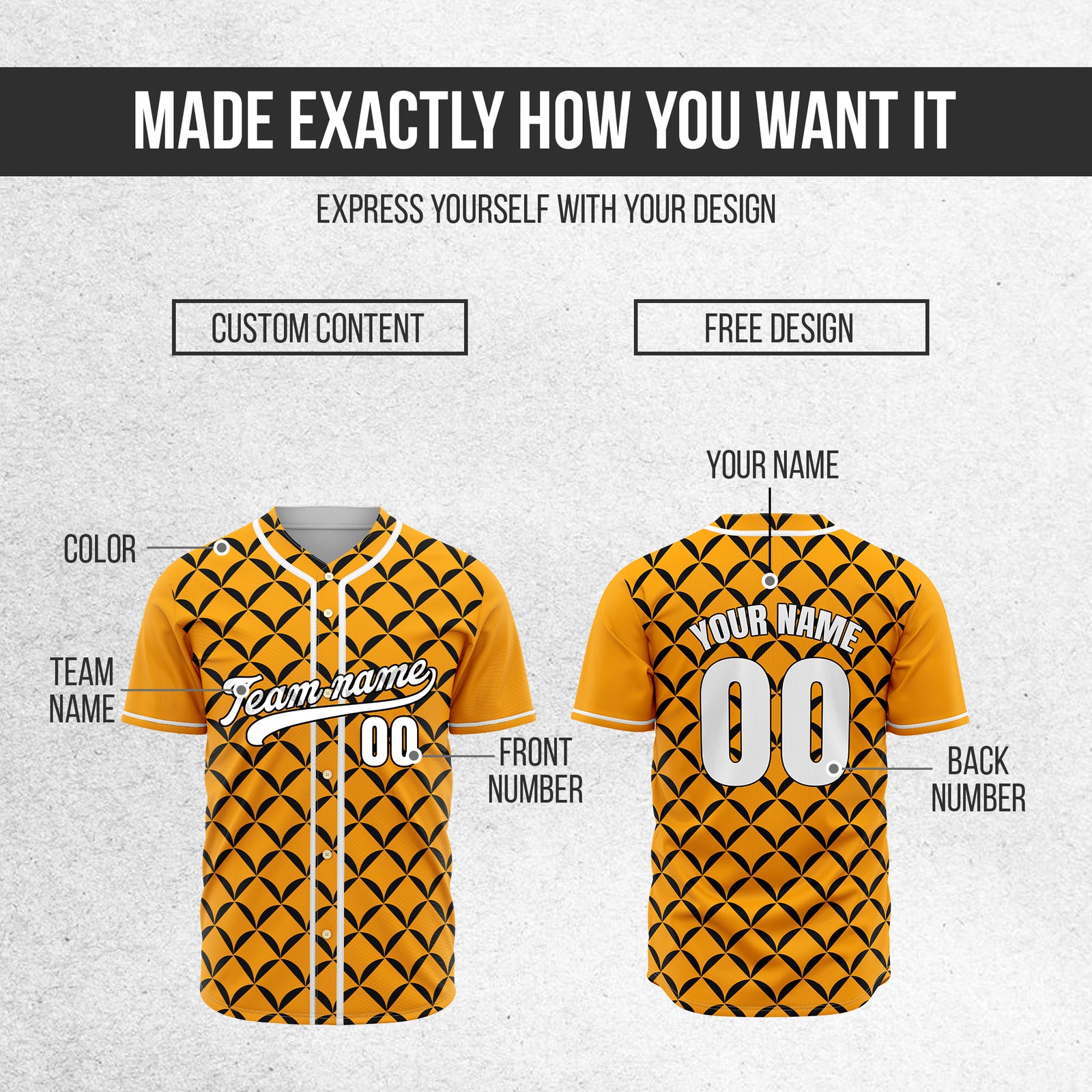 Custom Vertex Vibe Orange Baseball Sports Jersey Personalized Uniform with Name & Number