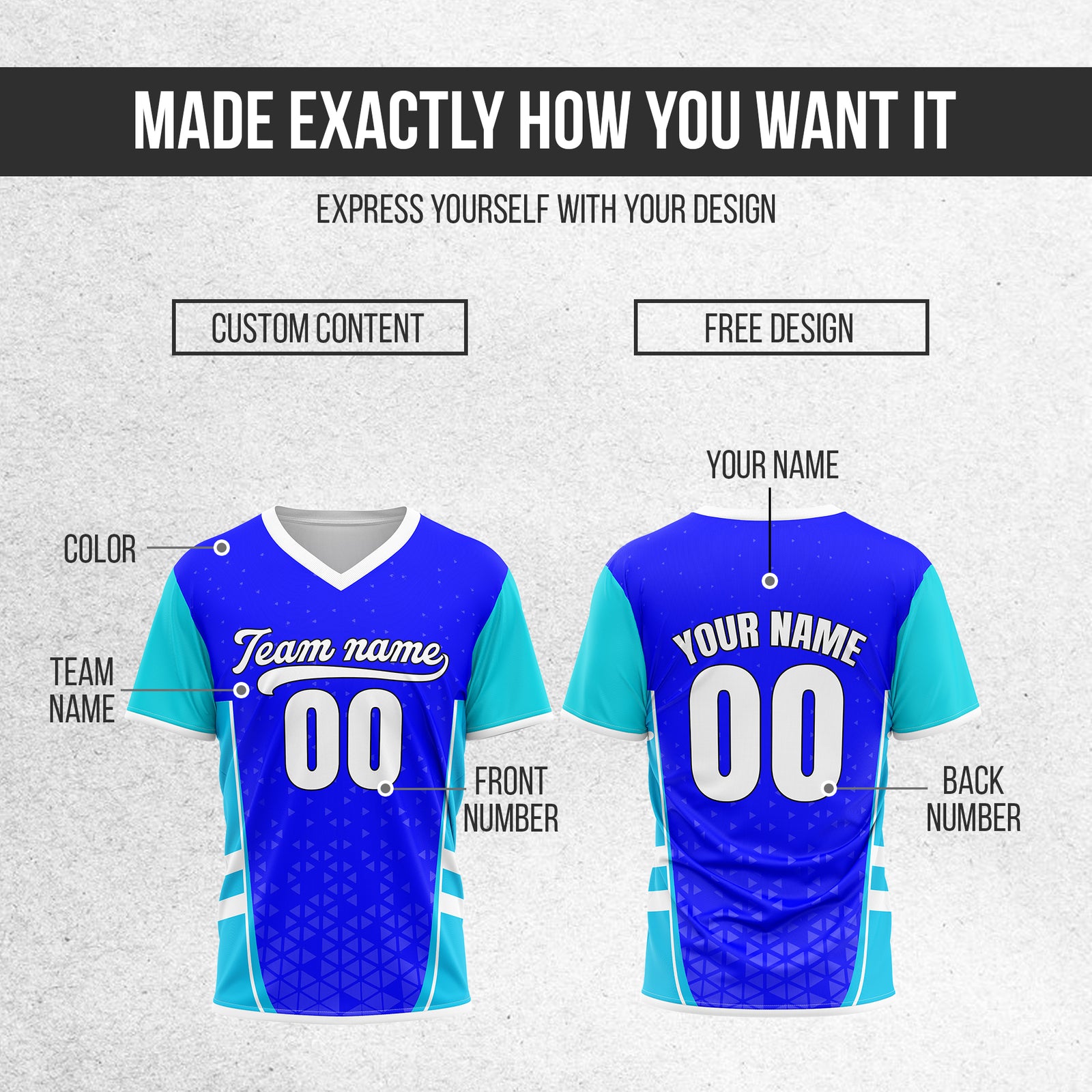 Custom HexaFade Blue Pullover Baseball Sports Jersey Personalized Uniform with Name & Number