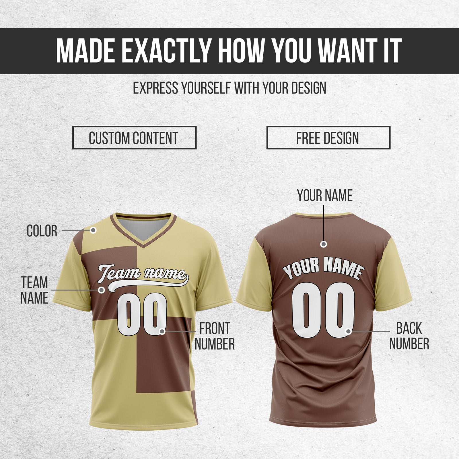 Custom Apex Colorblock Khaki Baseball Sports Jersey Personalized Uniform with Name & Number