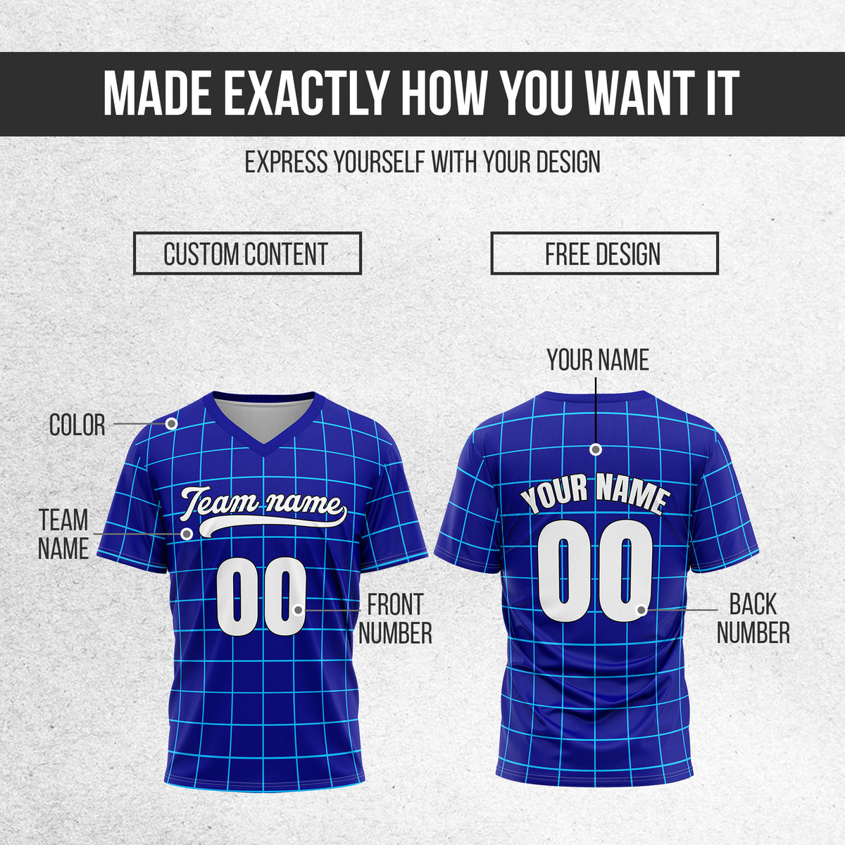 Custom Storm Matrix Blue Baseball Sports Jersey Personalized Uniform with Name & Number