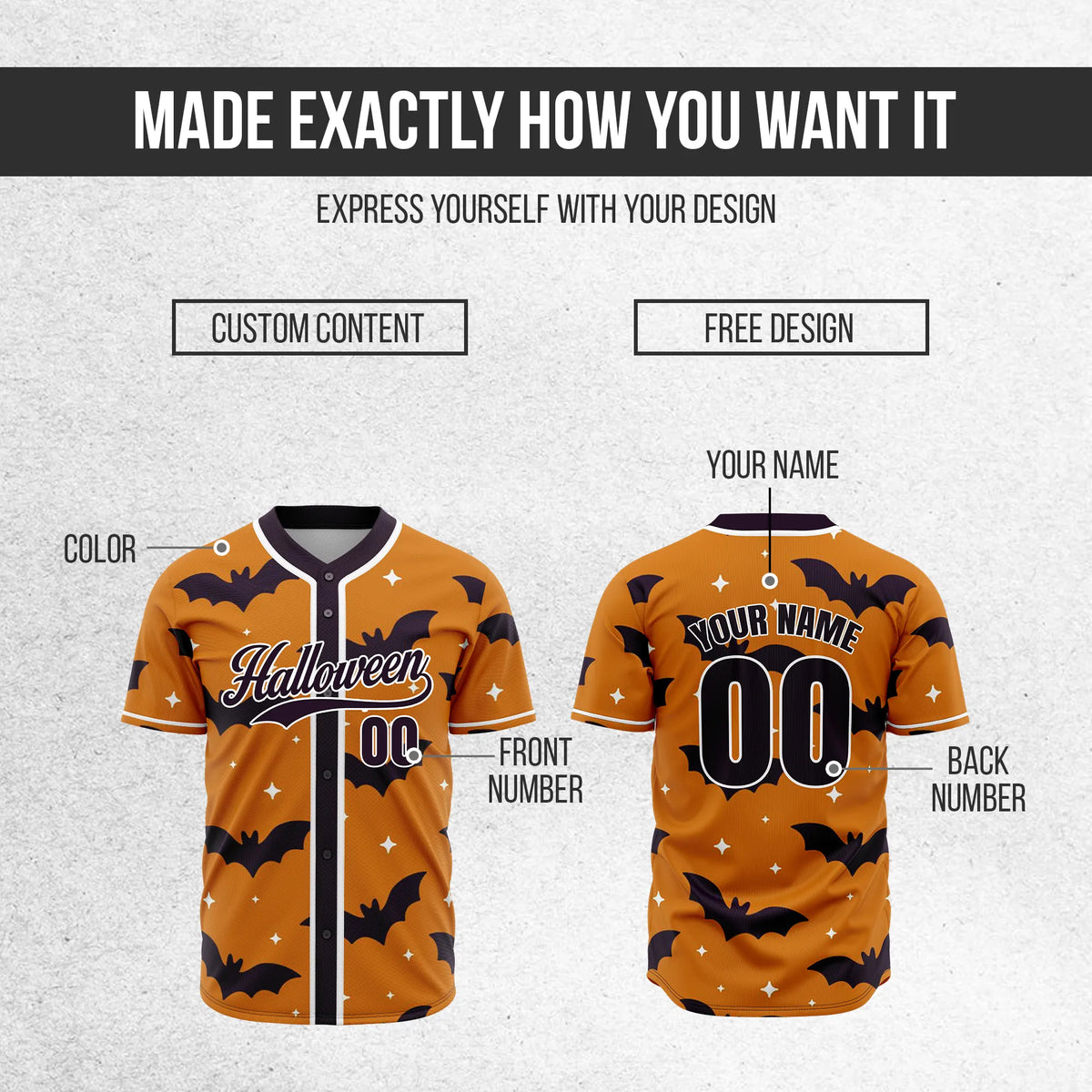 Custom Batburst Baseball Sports Jersey Personalized Uniform with Name & Number