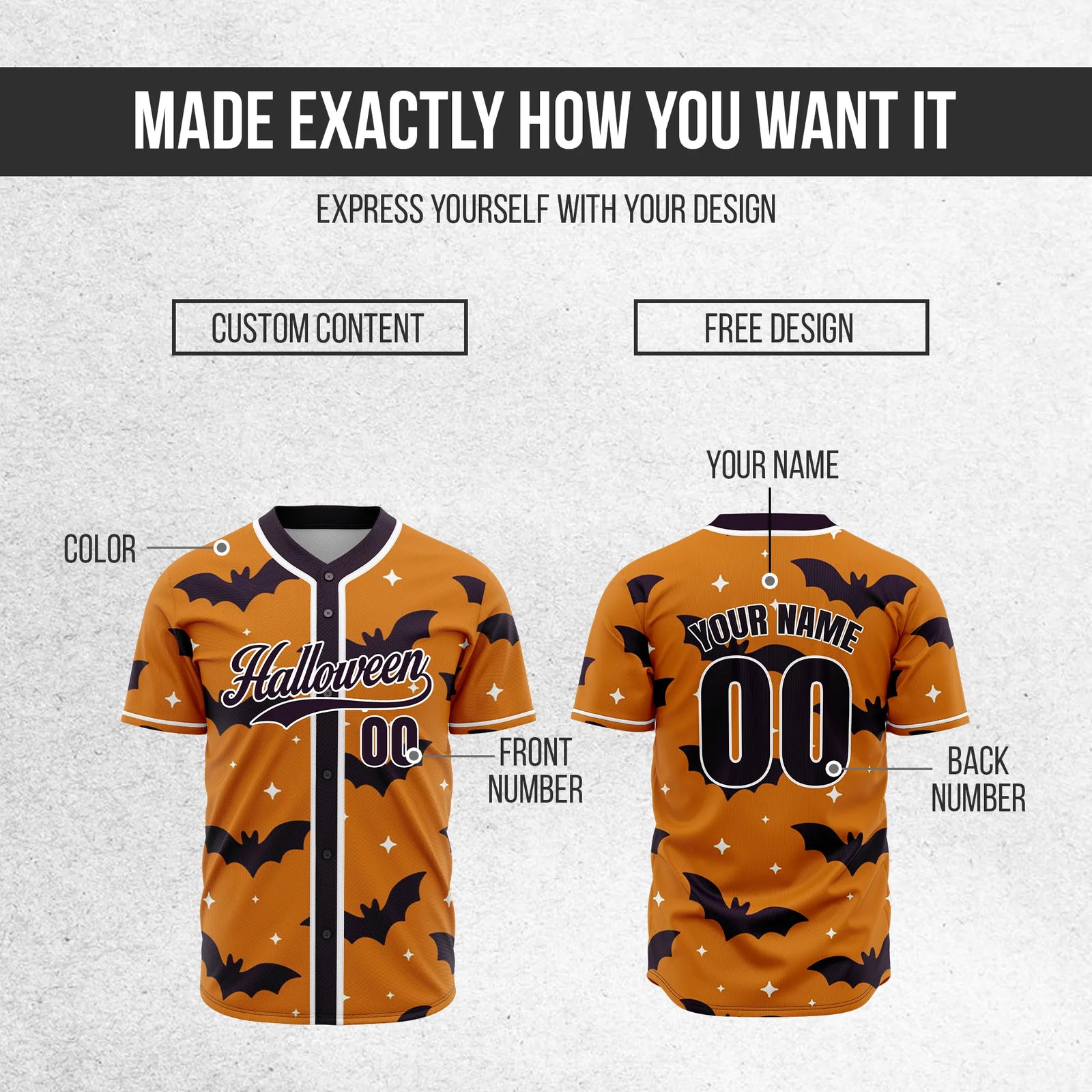 Custom Batburst Baseball Sports Jersey Personalized Uniform with Name & Number