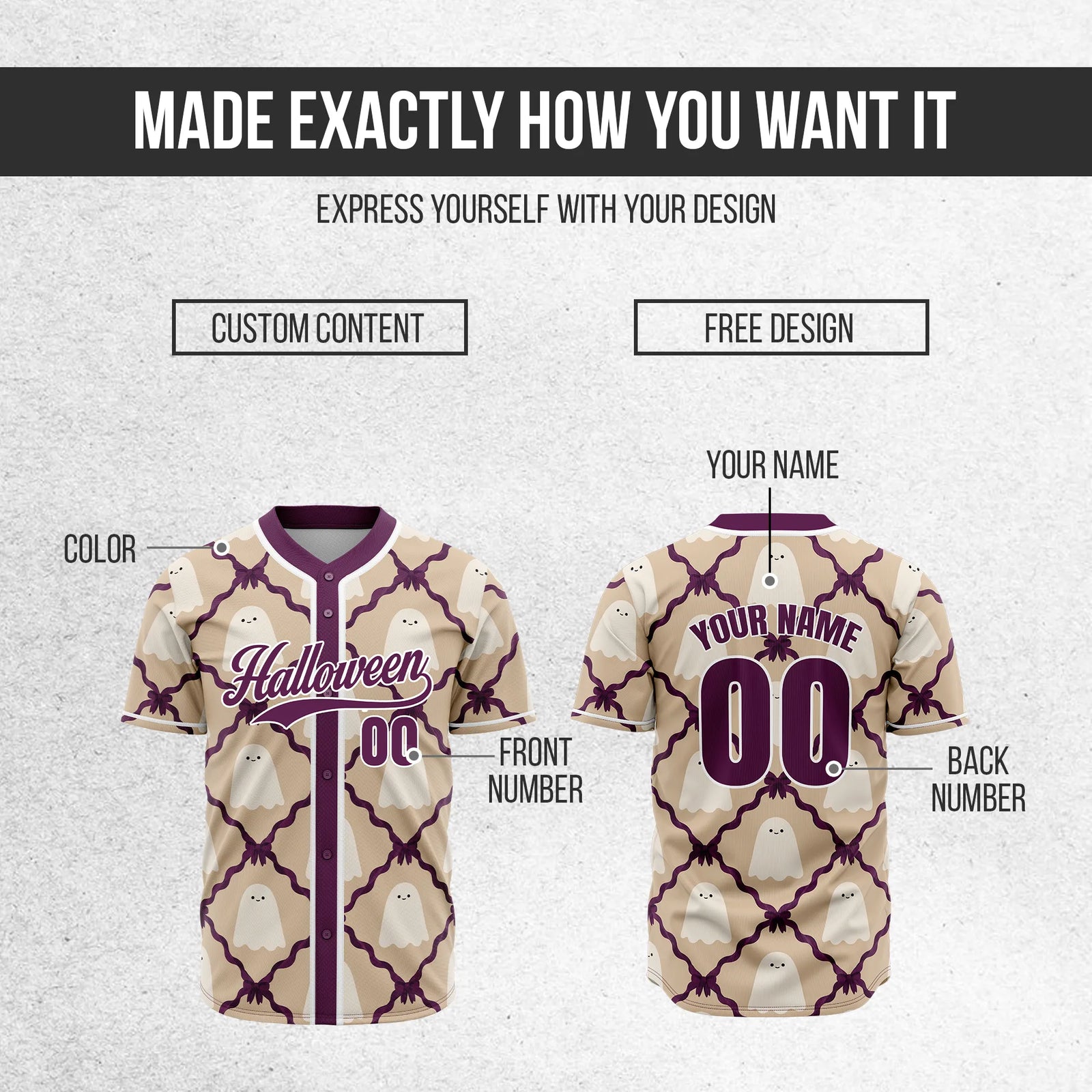 Custom Booquette Baseball Sports Jersey Personalized Uniform with Name & Number