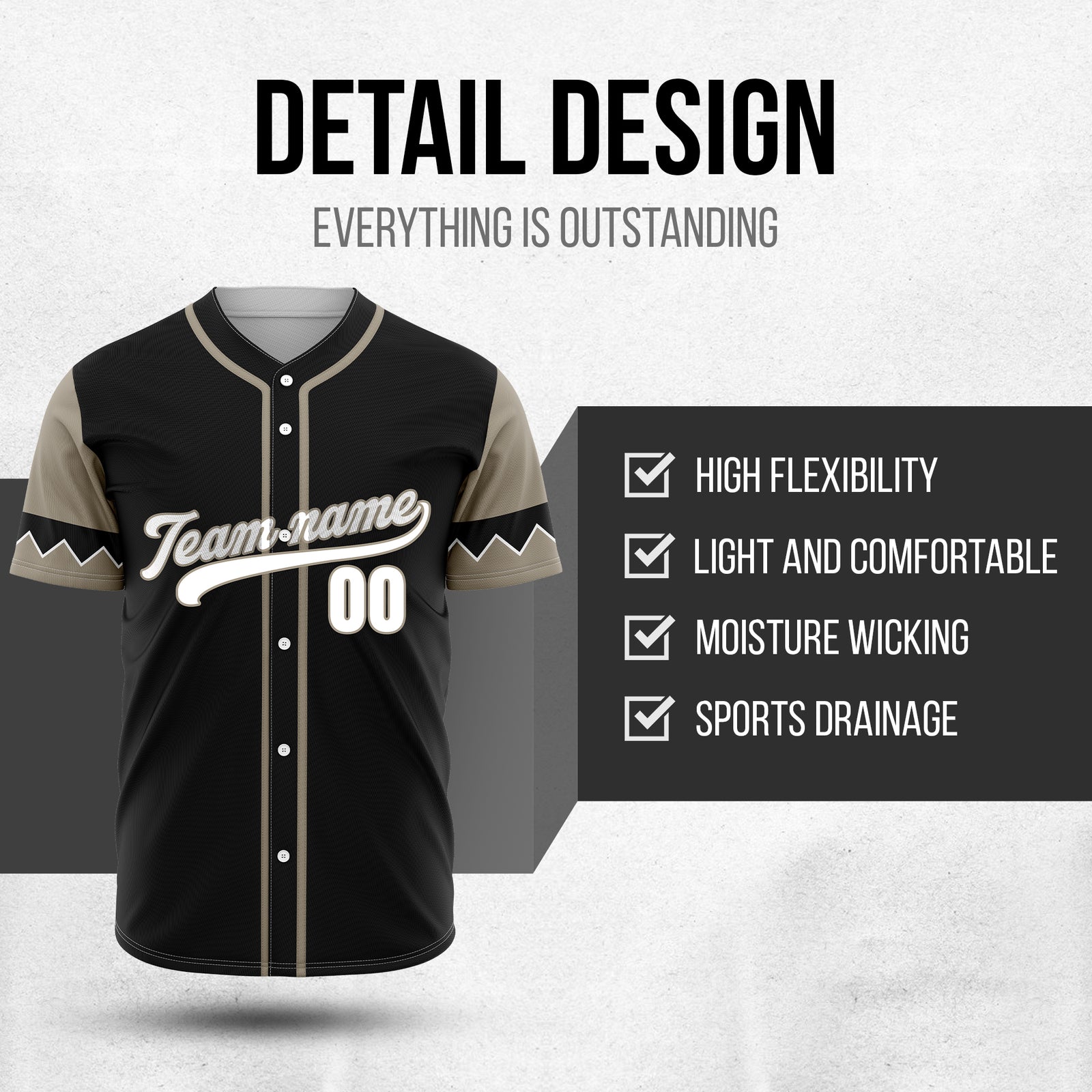 Custom Legacy Classic Baseball Black Sports Jersey Personalized Uniform with Name & Number
