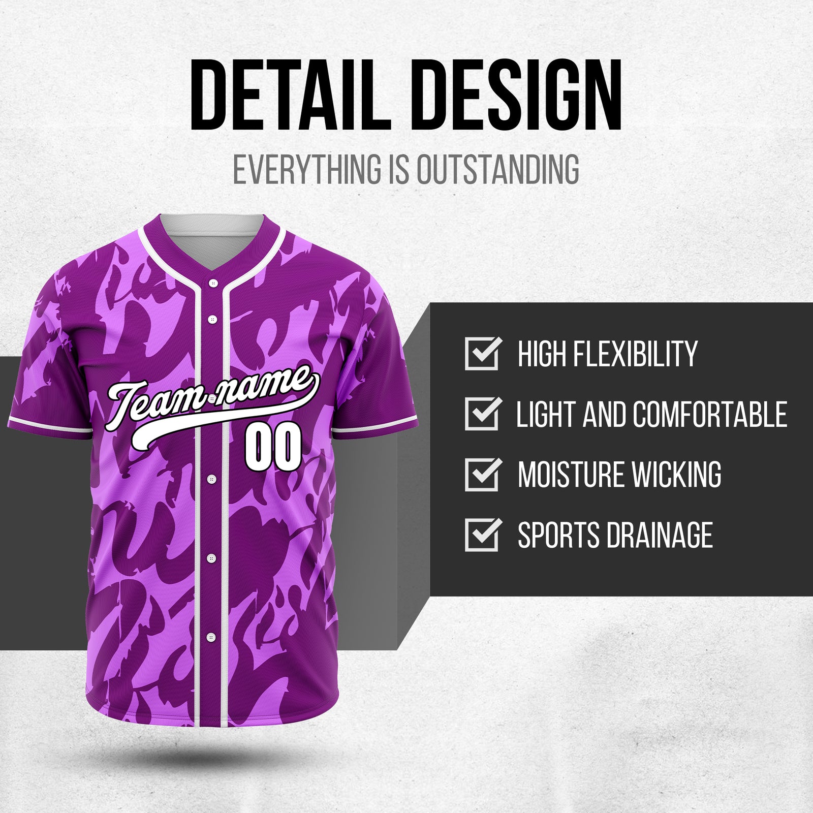 Custom Graffiti Sox Purple Baseball Sports Jersey Personalized Uniform with Name & Number