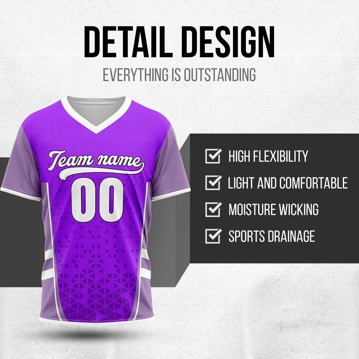 Custom HexaFade Purple Pullover Baseball Sports Jersey Personalized Uniform with Name & Number