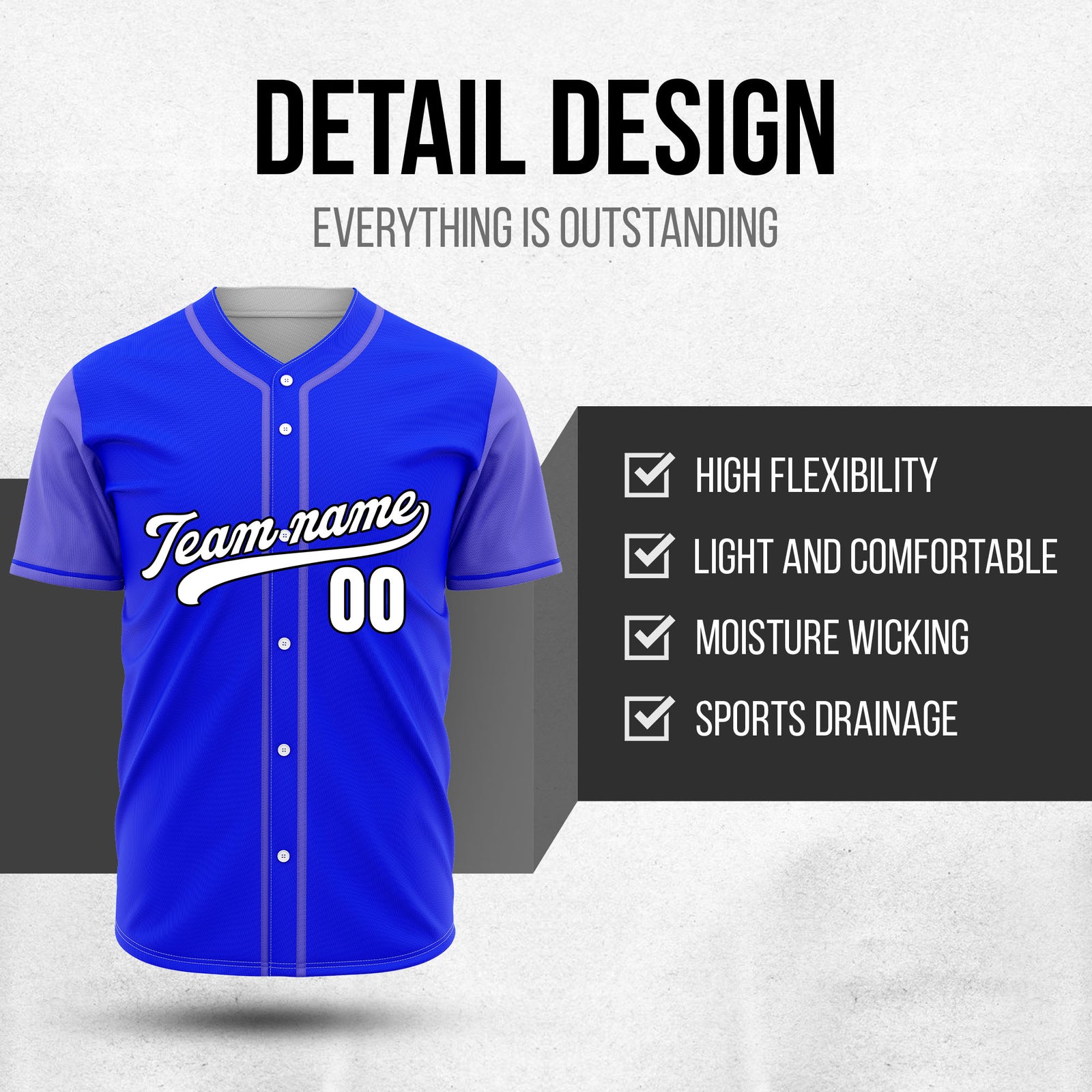 Custom Crimson Blue Raglan Style Baseball Sports Jersey Personalized Uniform with Name & Number