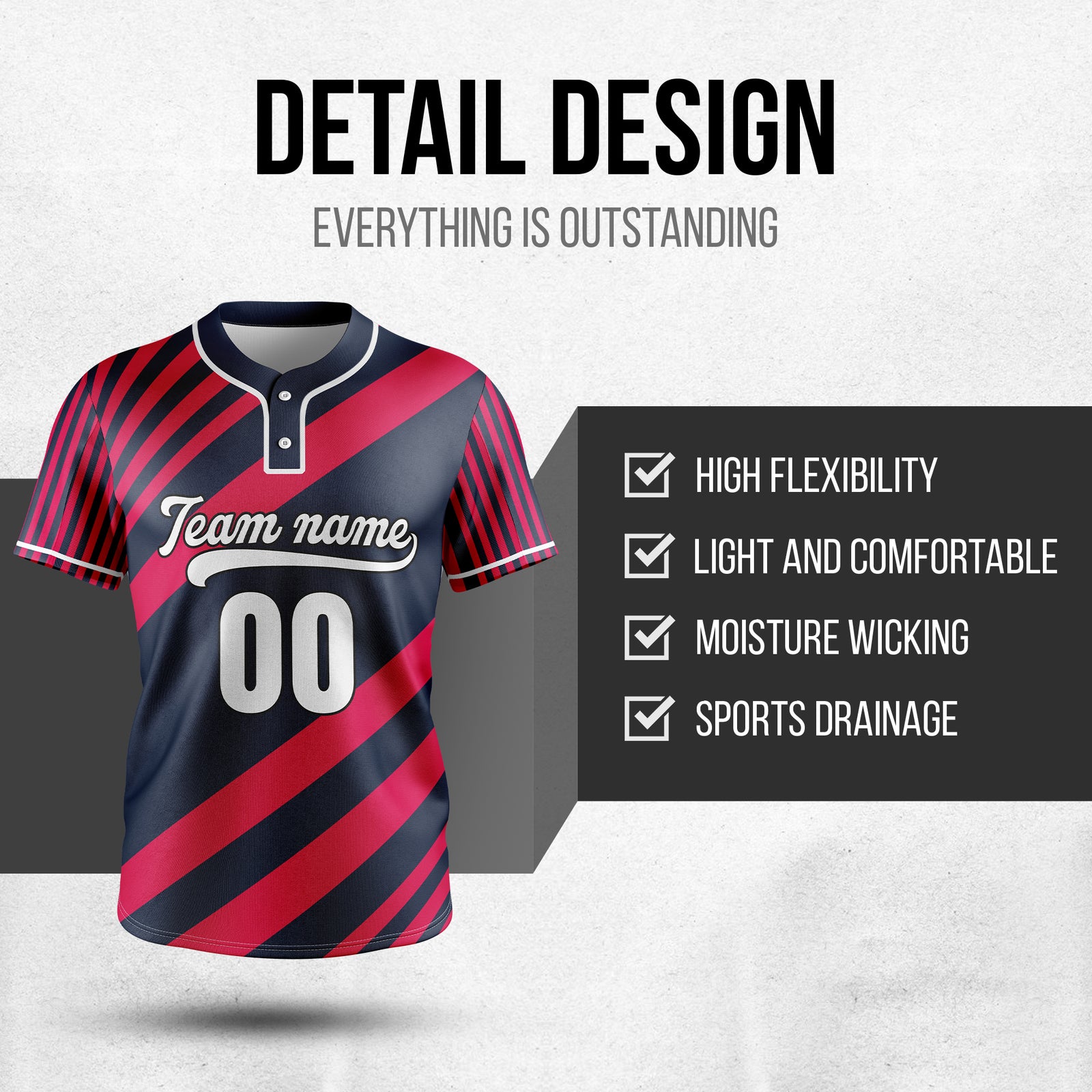 Custom Vibe Split Navy Baseball Sports Jersey Personalized Uniform with Name & Number