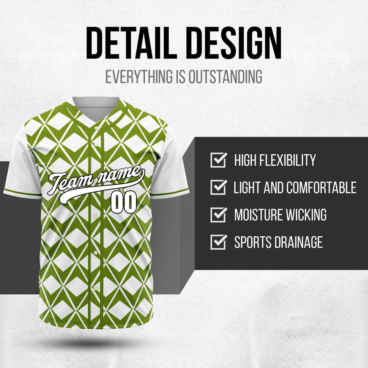 Custom Rhombus Blaze White Baseball Sports Jersey Personalized Uniform with Name & Number