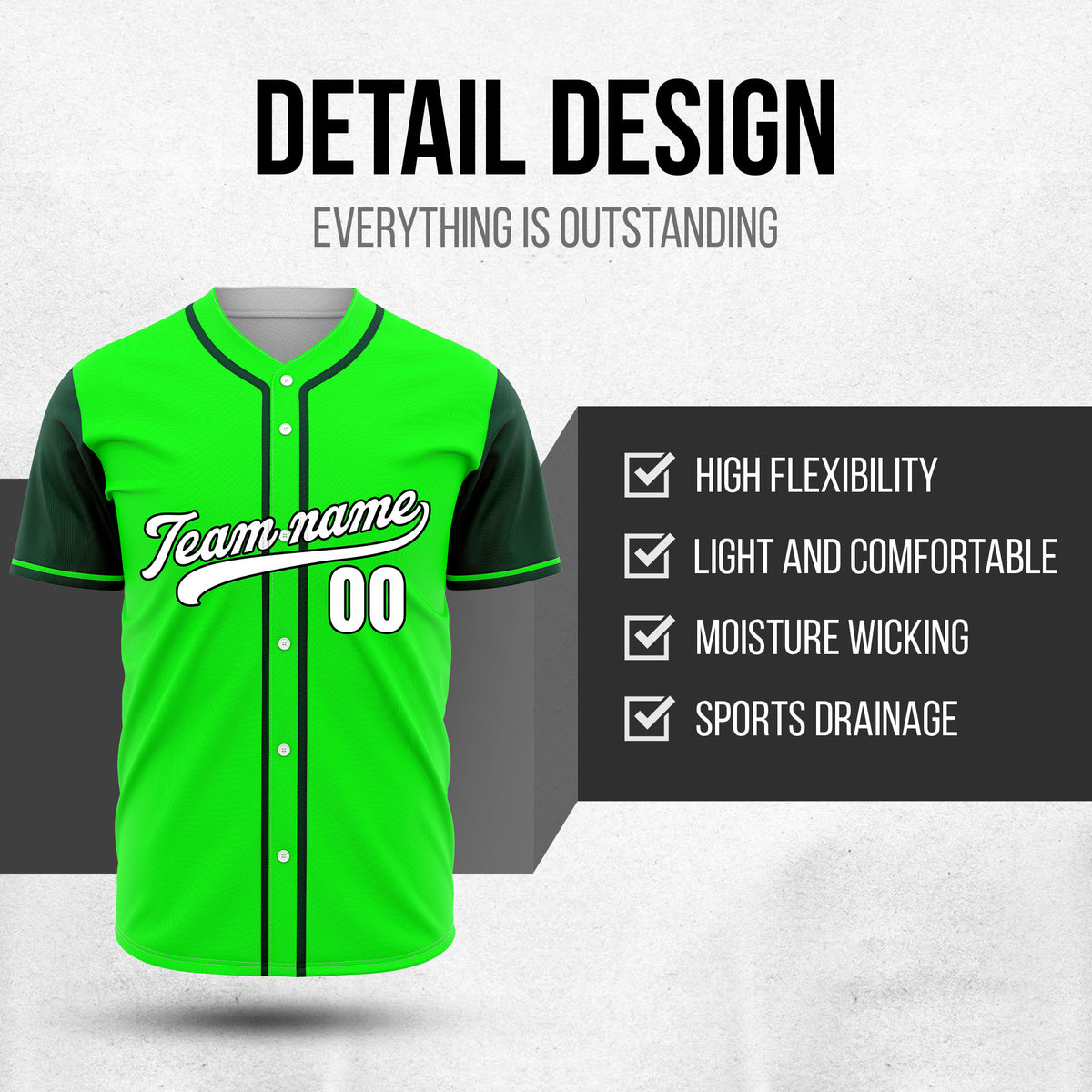 Custom Crimson Green Raglan Style Baseball Sports Jersey Personalized Uniform with Name & Number