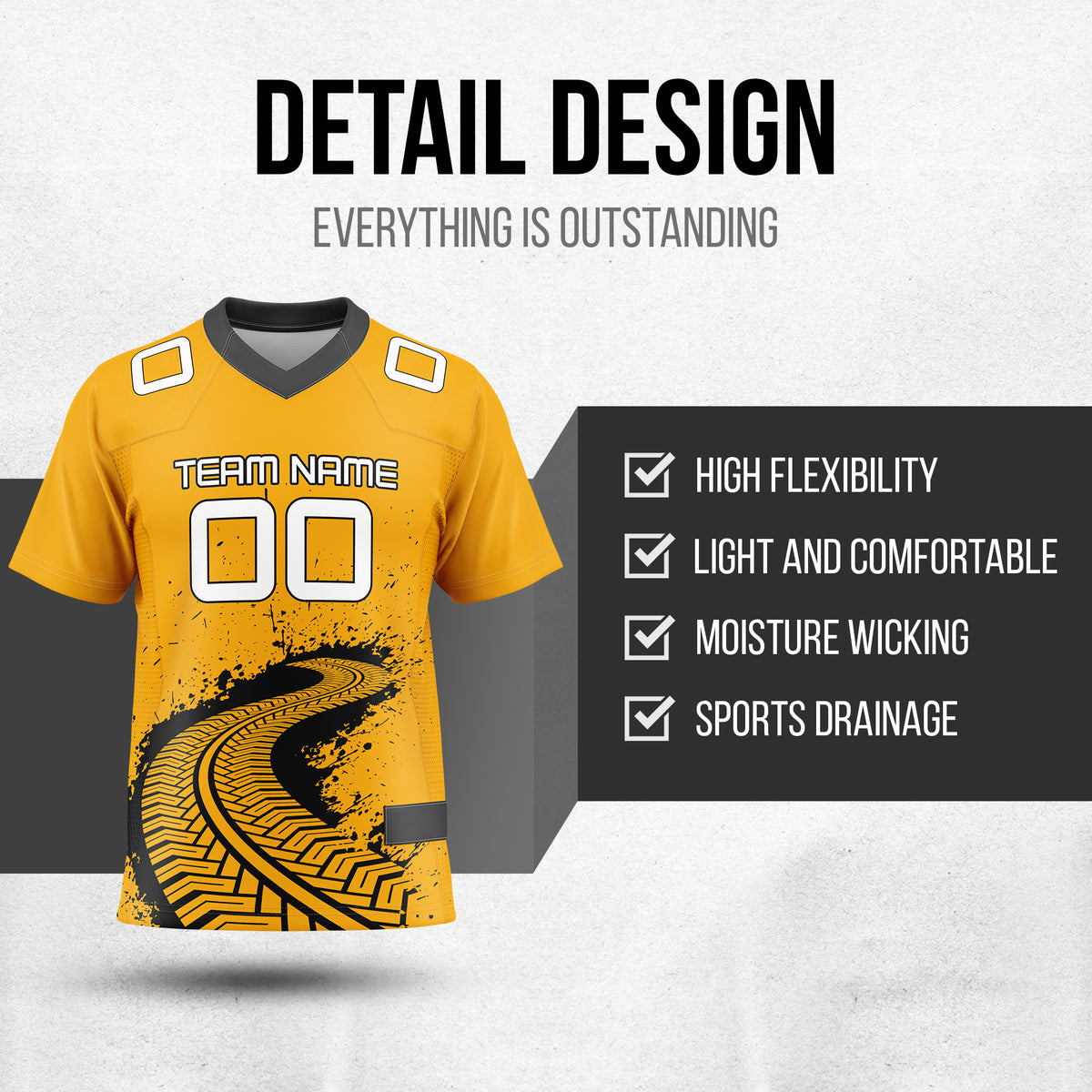 Custom Elite Sideways Drift Orange  Mesh Authentic Football Jersey