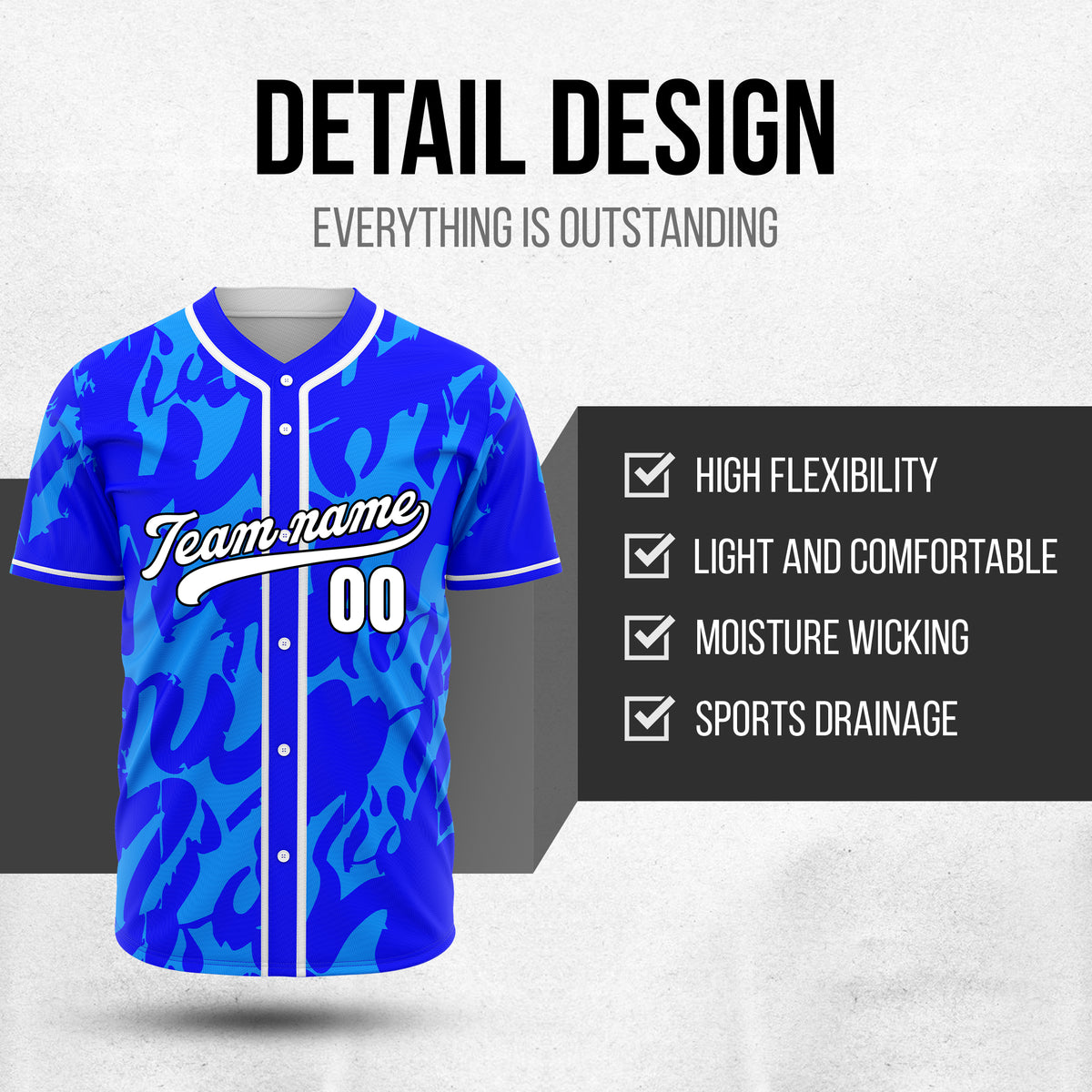 Custom Graffiti Sox Blue Baseball Sports Jersey Personalized Uniform with Name & Number