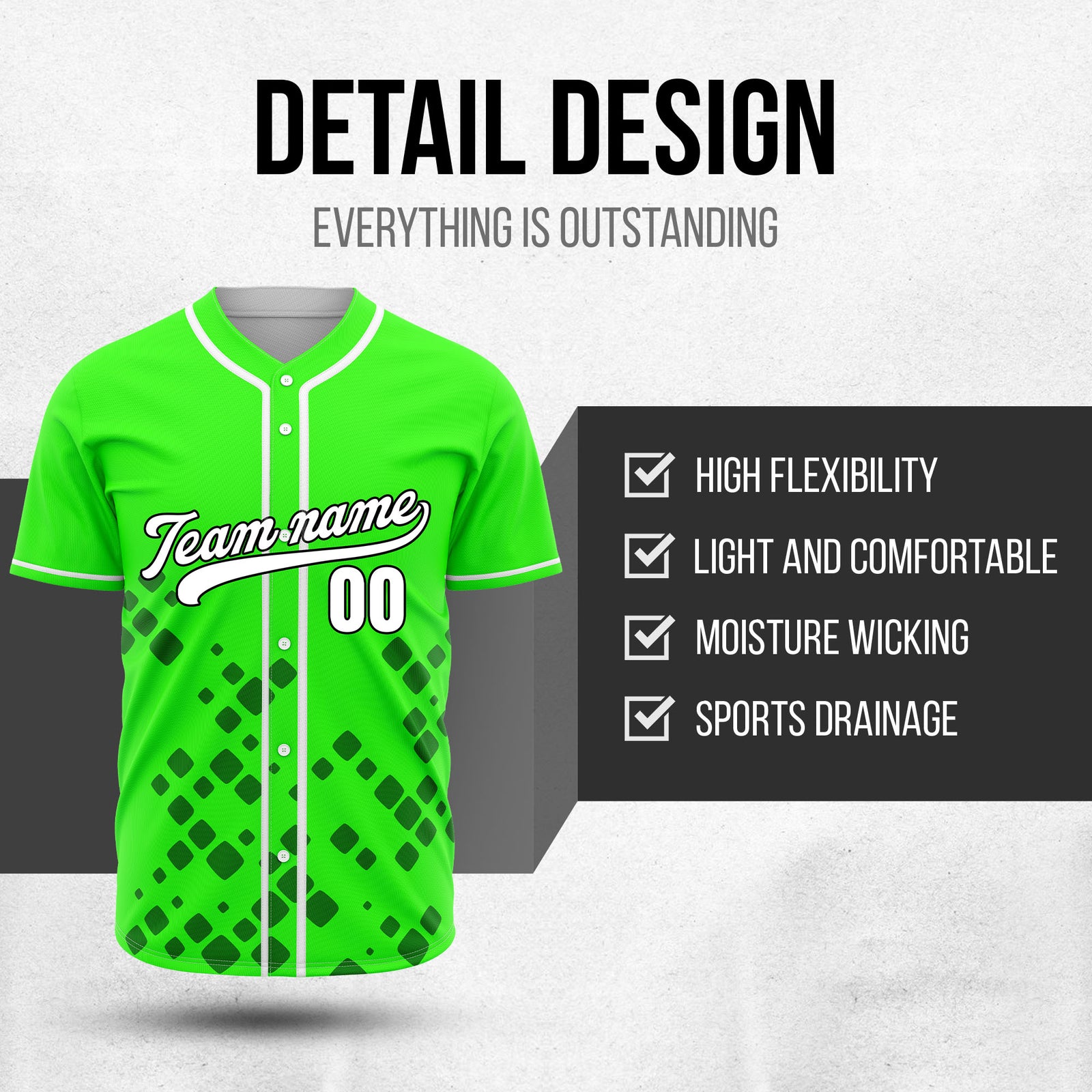 Custom Shadow Sparks Neon Green Baseball Sports Jersey Personalized Uniform with Name & Number