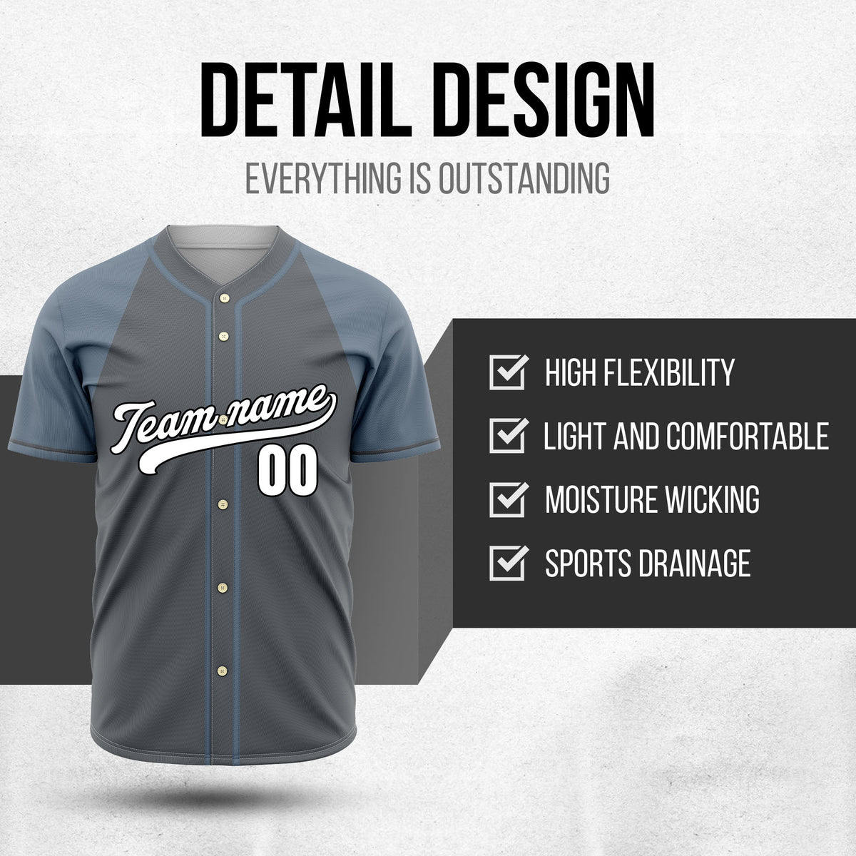 Custom Desert Blaze Dark Grey Raglan Style Baseball Sports Jersey Personalized Uniform with Name & Number