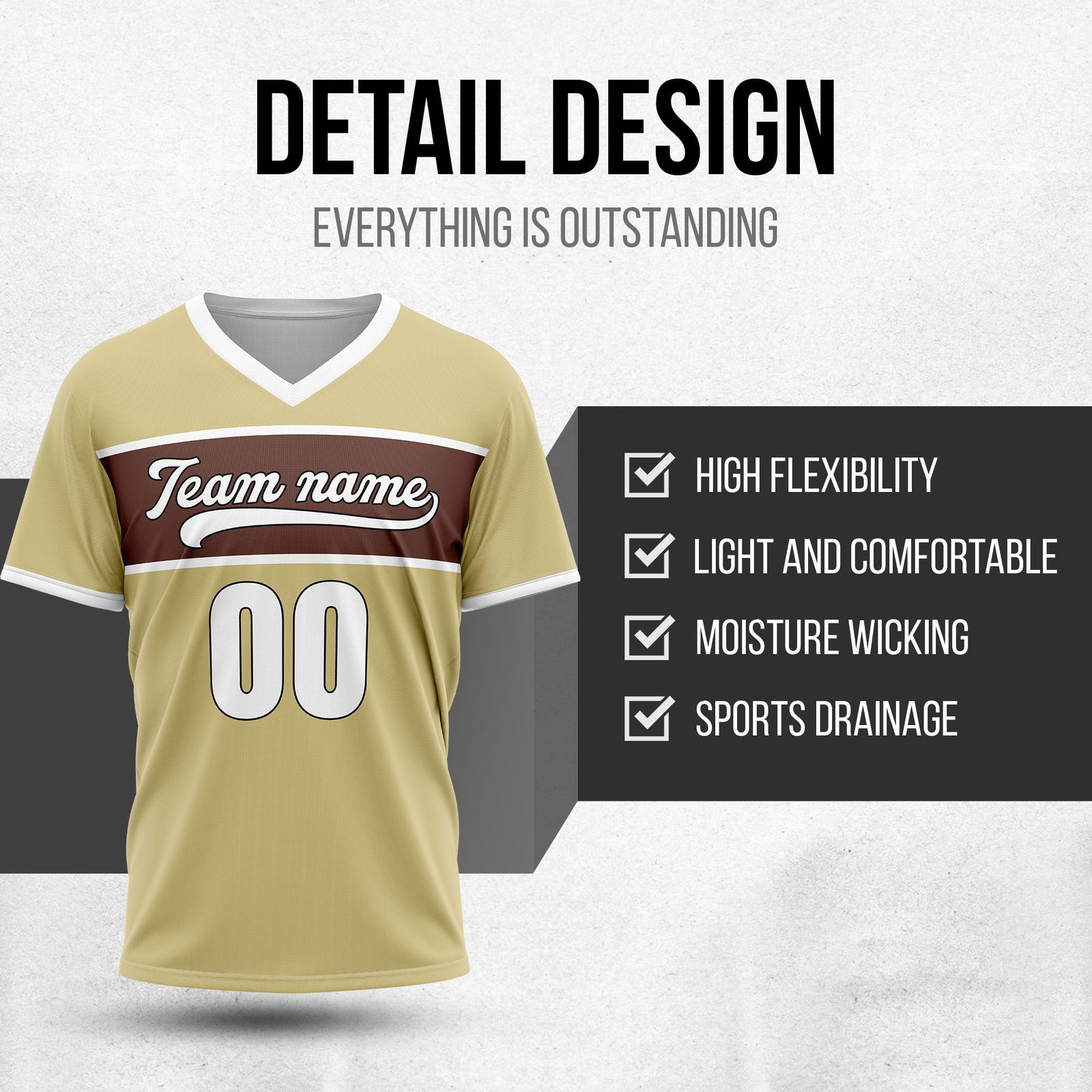 Custom ProEdge Khaki  Baseball Sports Jersey Personalized Uniform with Name & Number