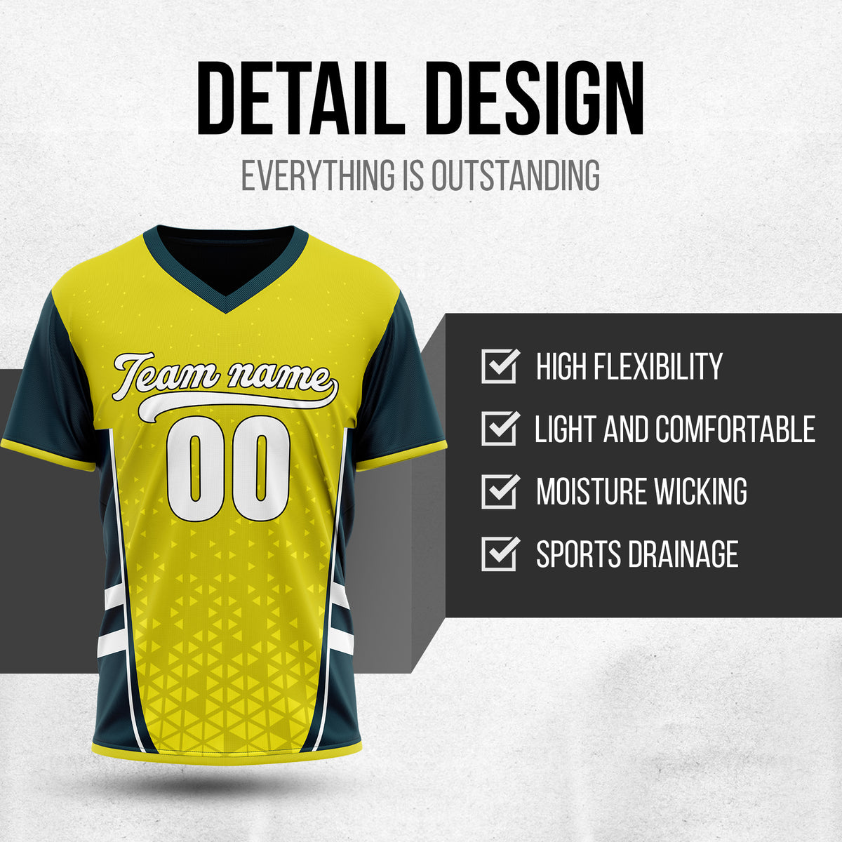 Custom HexaFade Yellow Pullover Baseball Sports Jersey Personalized Uniform with Name & Number