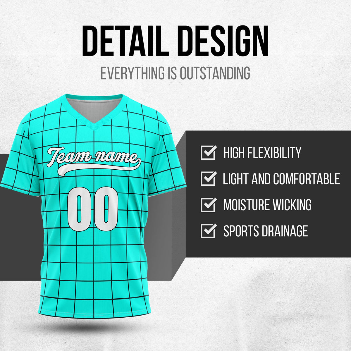 Custom Storm Matrix Aqua Baseball Sports Jersey Personalized Uniform with Name & Number